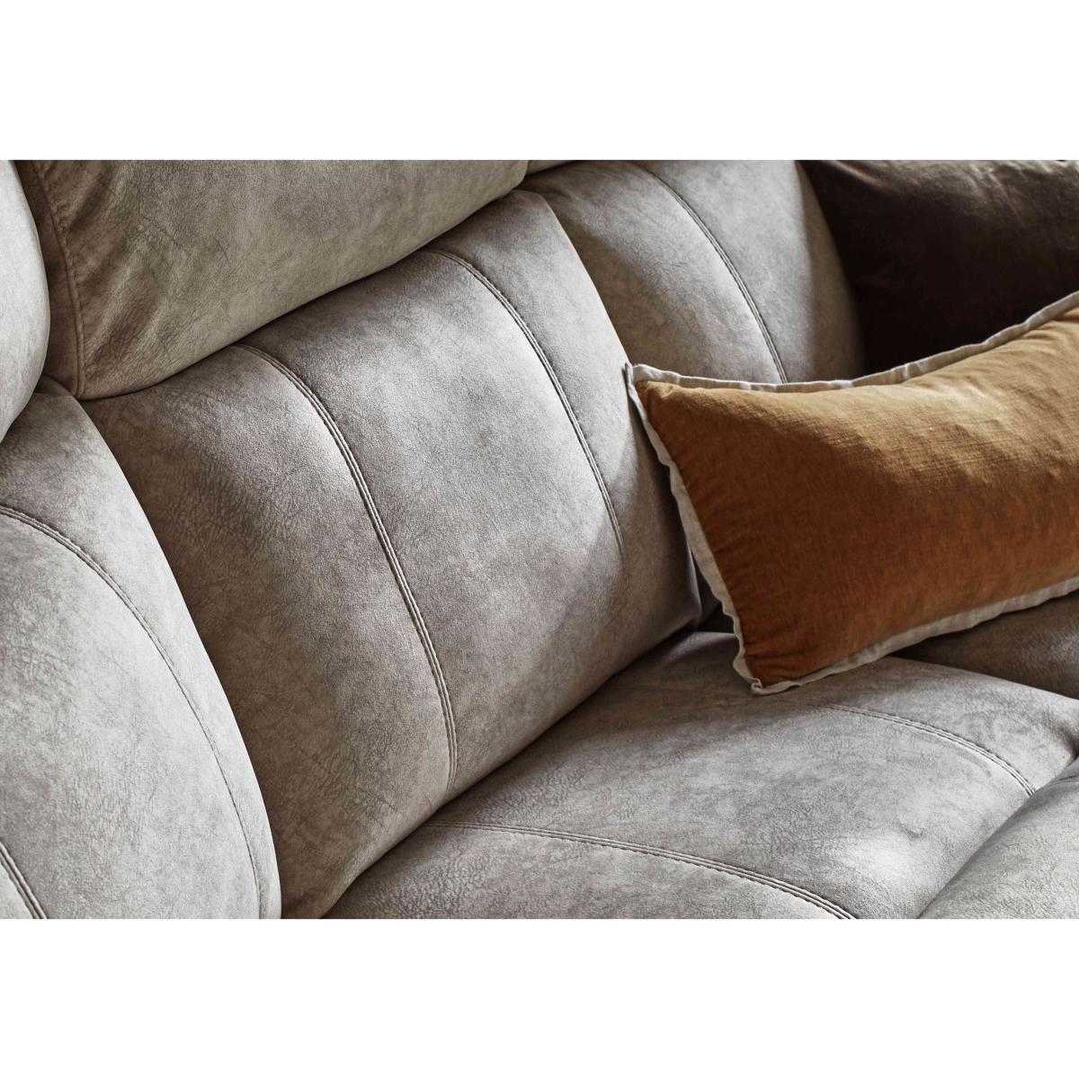 Moreno 3 Seater Fabric Sofa with Power Recliner - Frost – image 3