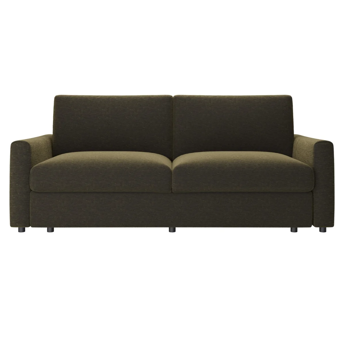 4 Seater King Size Pull-Out Sofa Bed with Storage in Khaki Green Chenille - Grayson – image 8