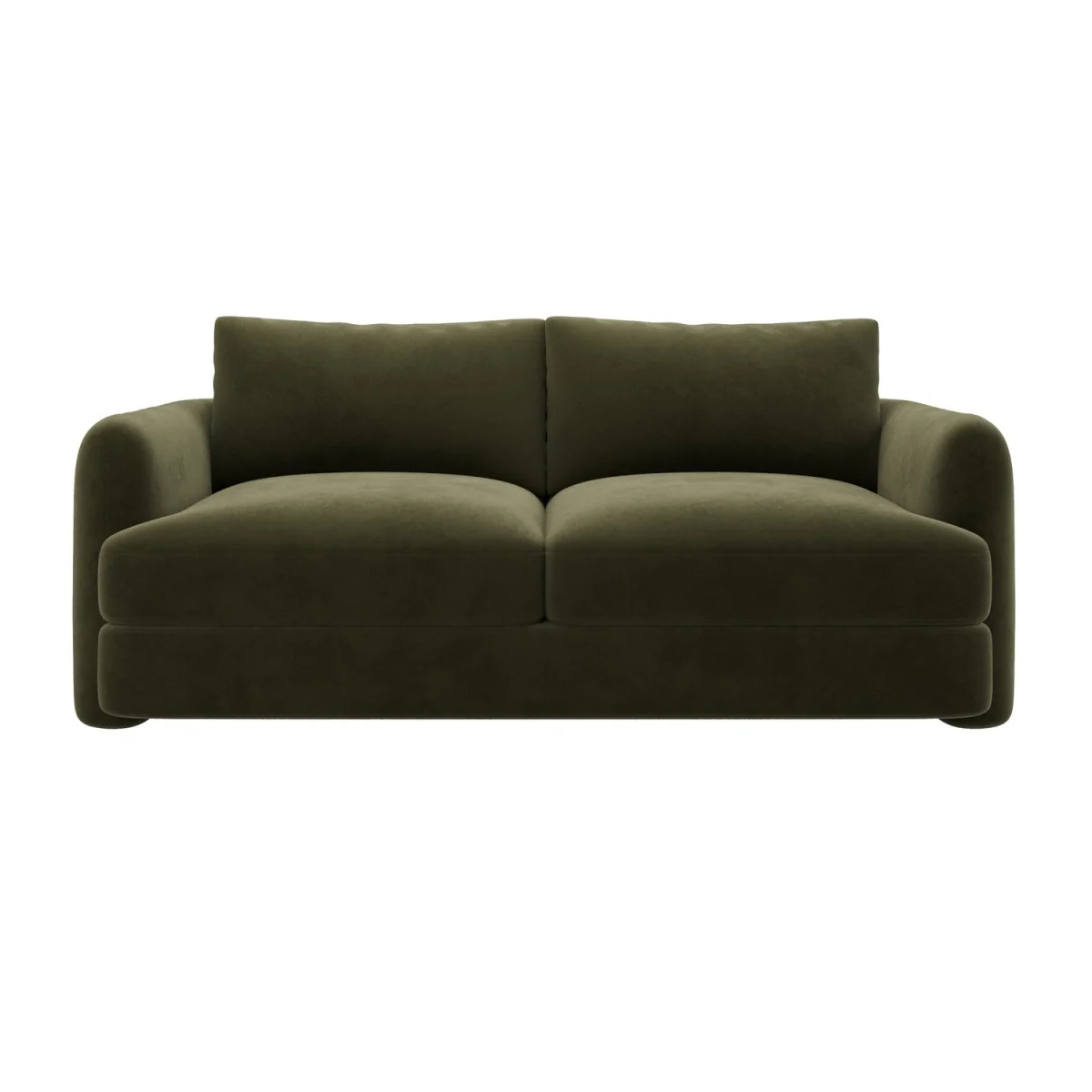 Khaki Green Velvet 3 Seater Sofa - Sade – image 5