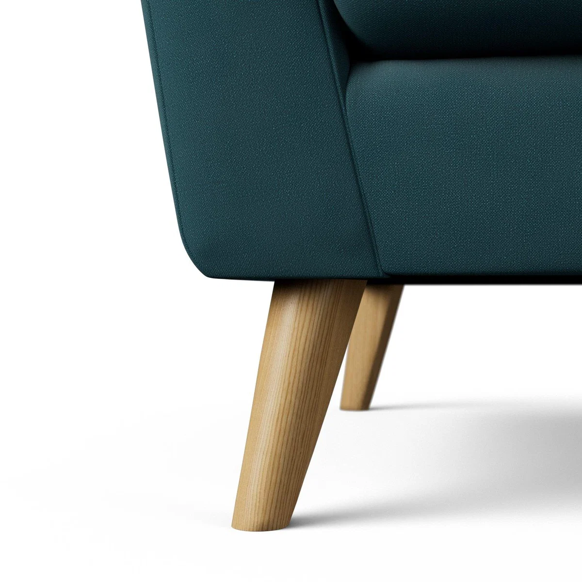 Habitat Ivor Fabric 4 Seater Sofa - Teal - Ash Leg – image 5
