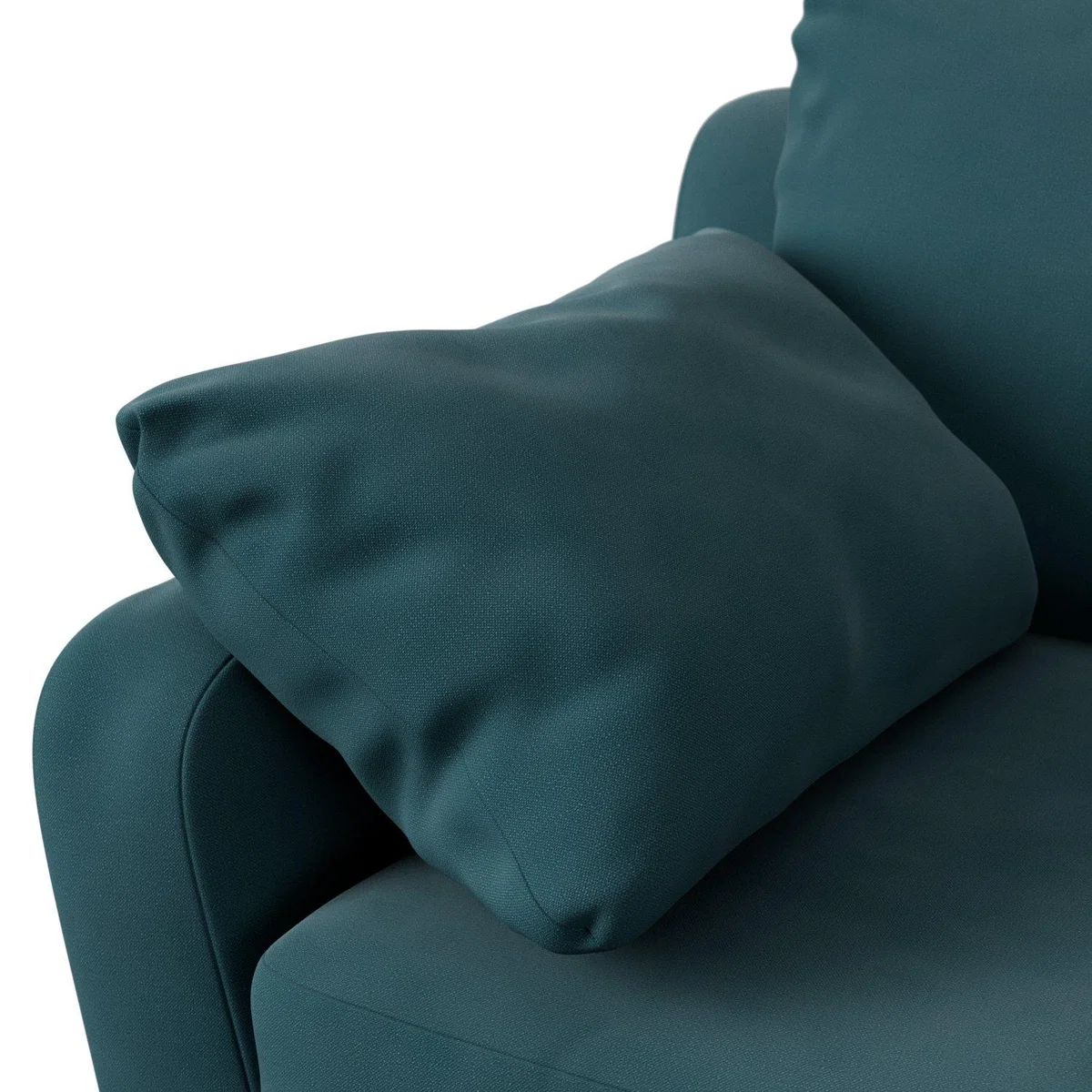 Habitat Ivor Fabric 4 Seater Sofa - Teal - Ash Leg – image 6