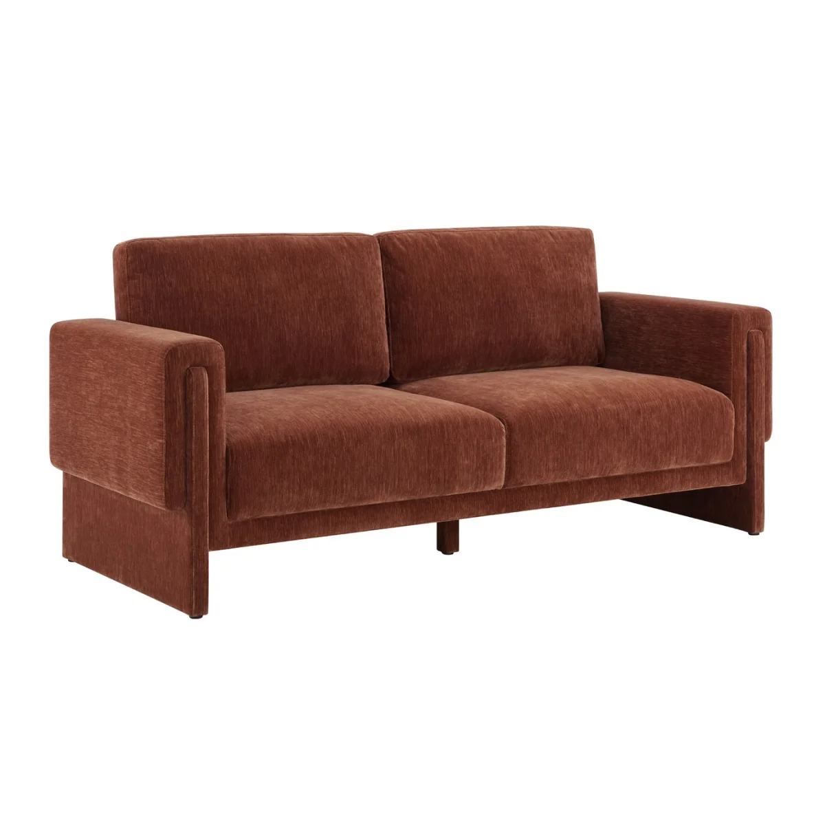 Habitat Zed Velvet 3 Seater Sofa - Rust – image 3