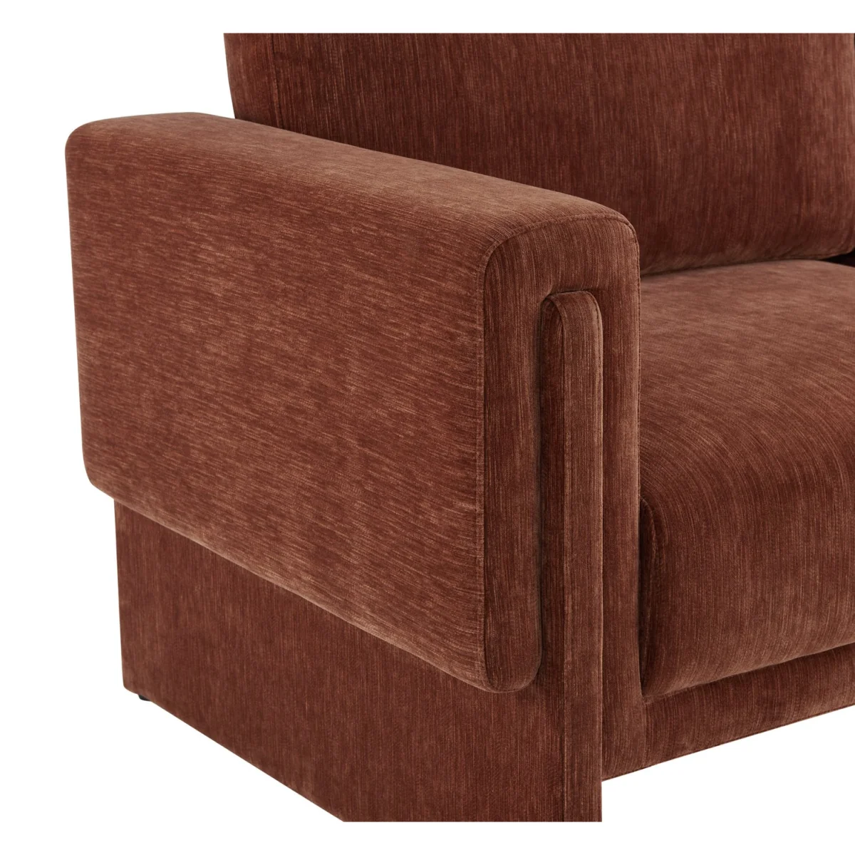 Habitat Zed Velvet 3 Seater Sofa - Rust – image 7