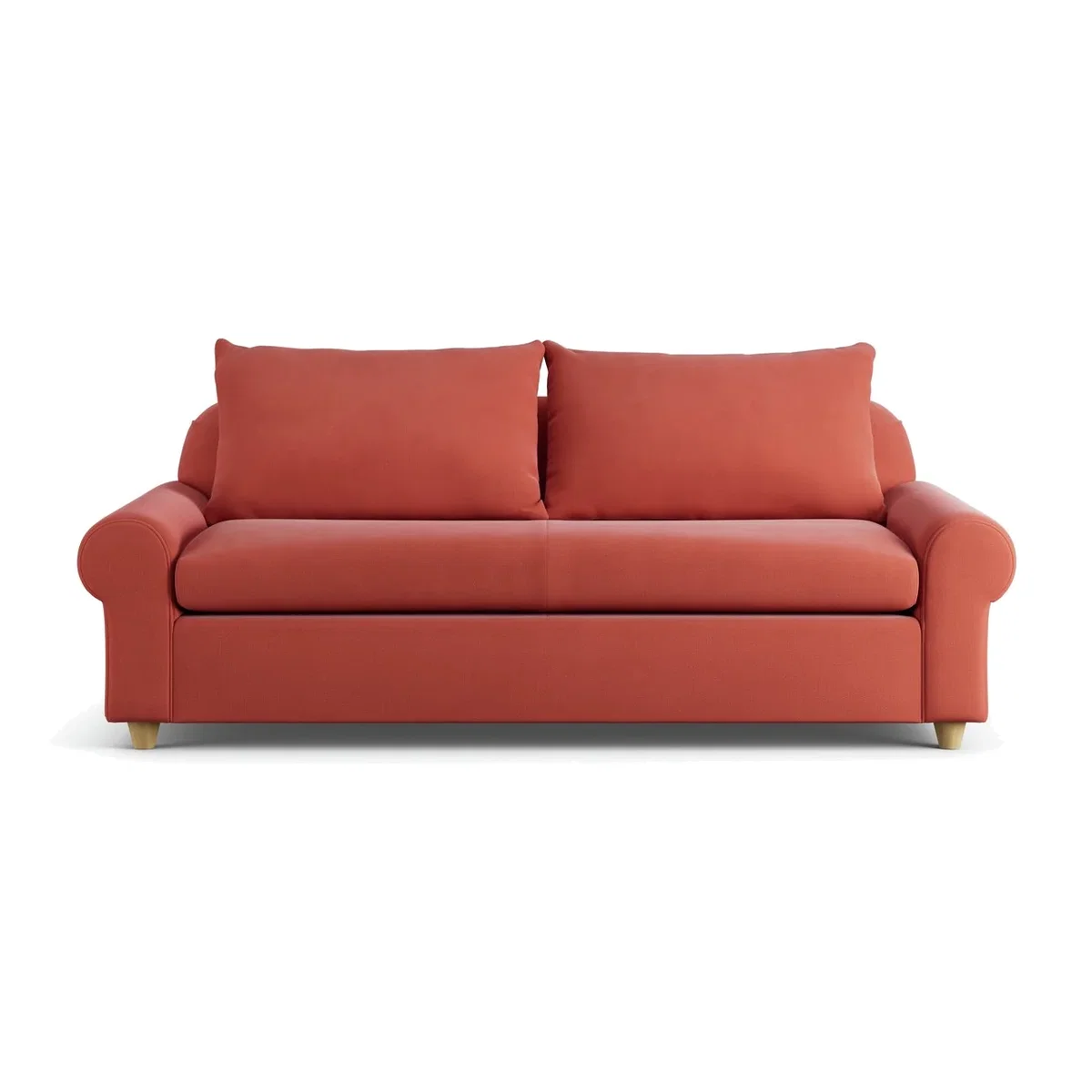 Habitat Whitby Fabric 3 Seater Sofa - Papaya - Ash Leg – image 1