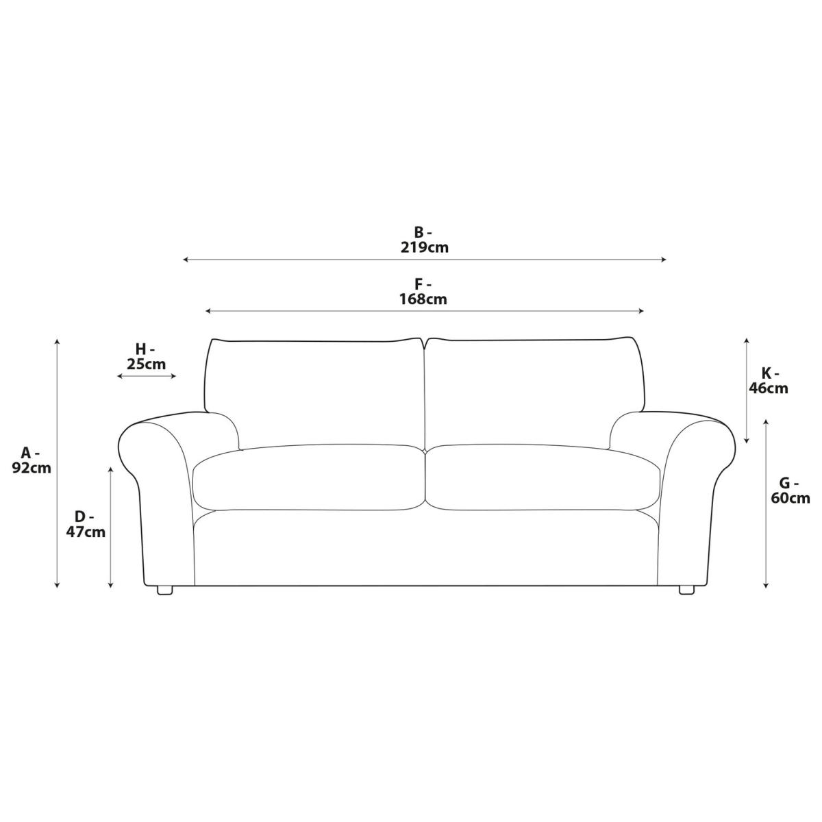 Habitat Molton Fabric 4 Seater Sofa - Charcoal – image 7