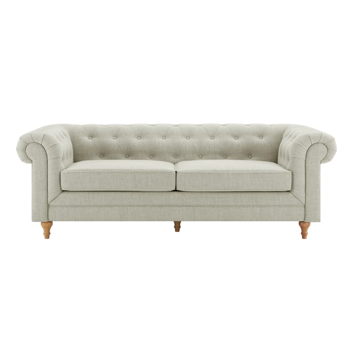 Habitat Chesterfield 3 Seater Fabric Sofa - Natural – image 4