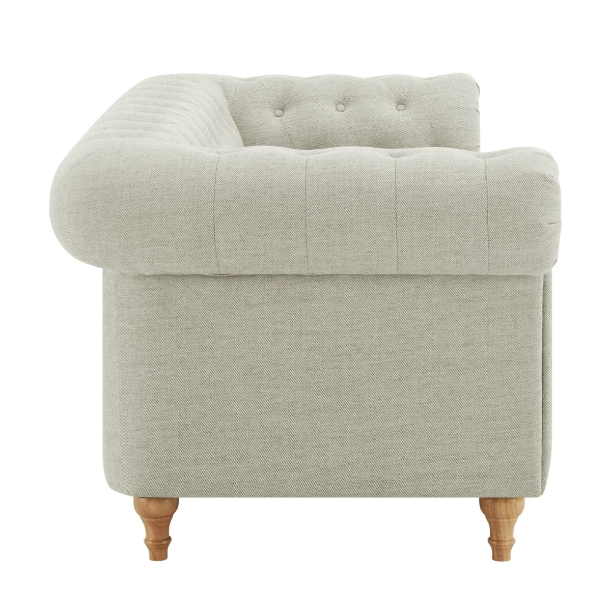 Habitat Chesterfield 3 Seater Fabric Sofa - Natural – image 5
