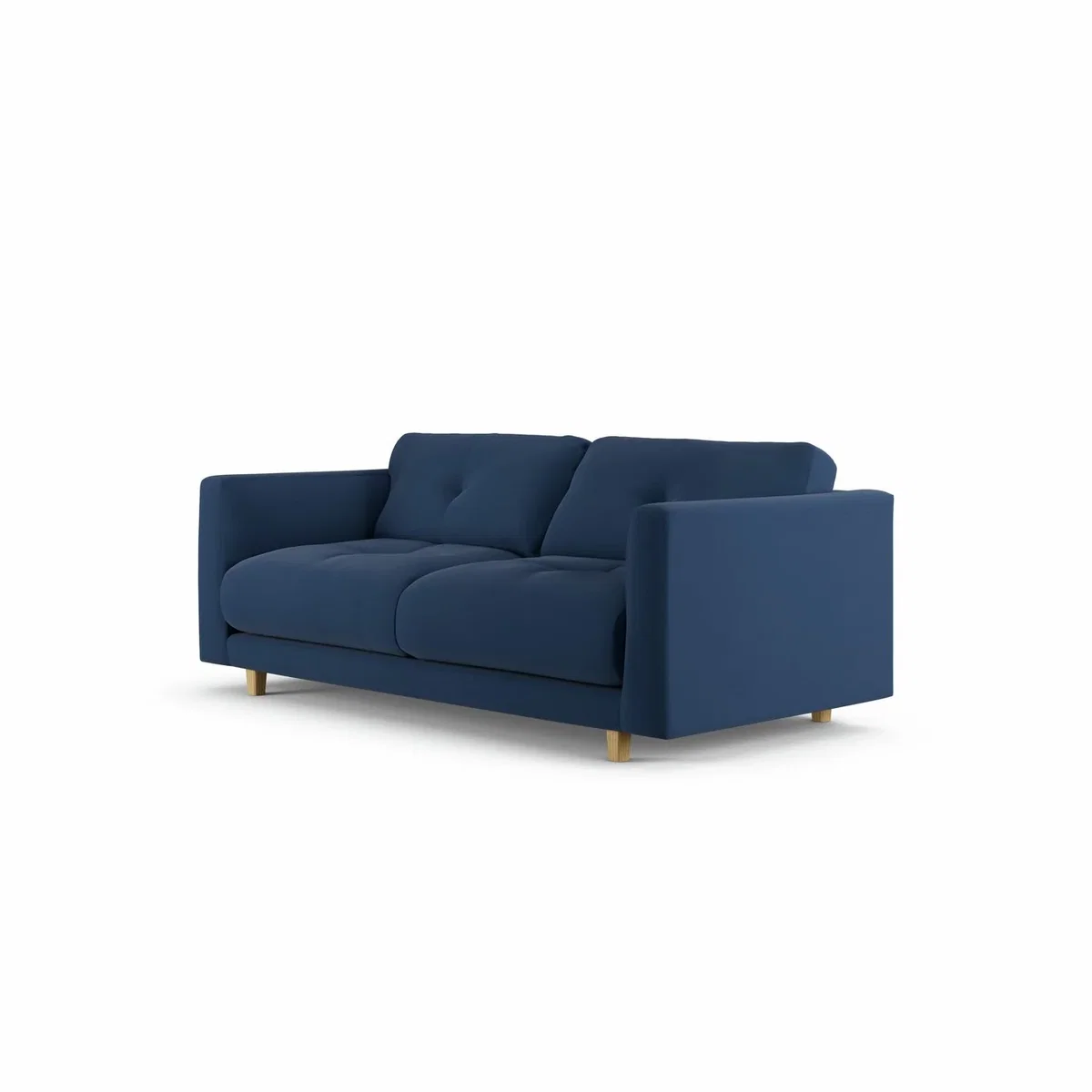 Habitat Emely Fabric 2 Seater Sofa - Navy Blue - Ash Leg – image 3