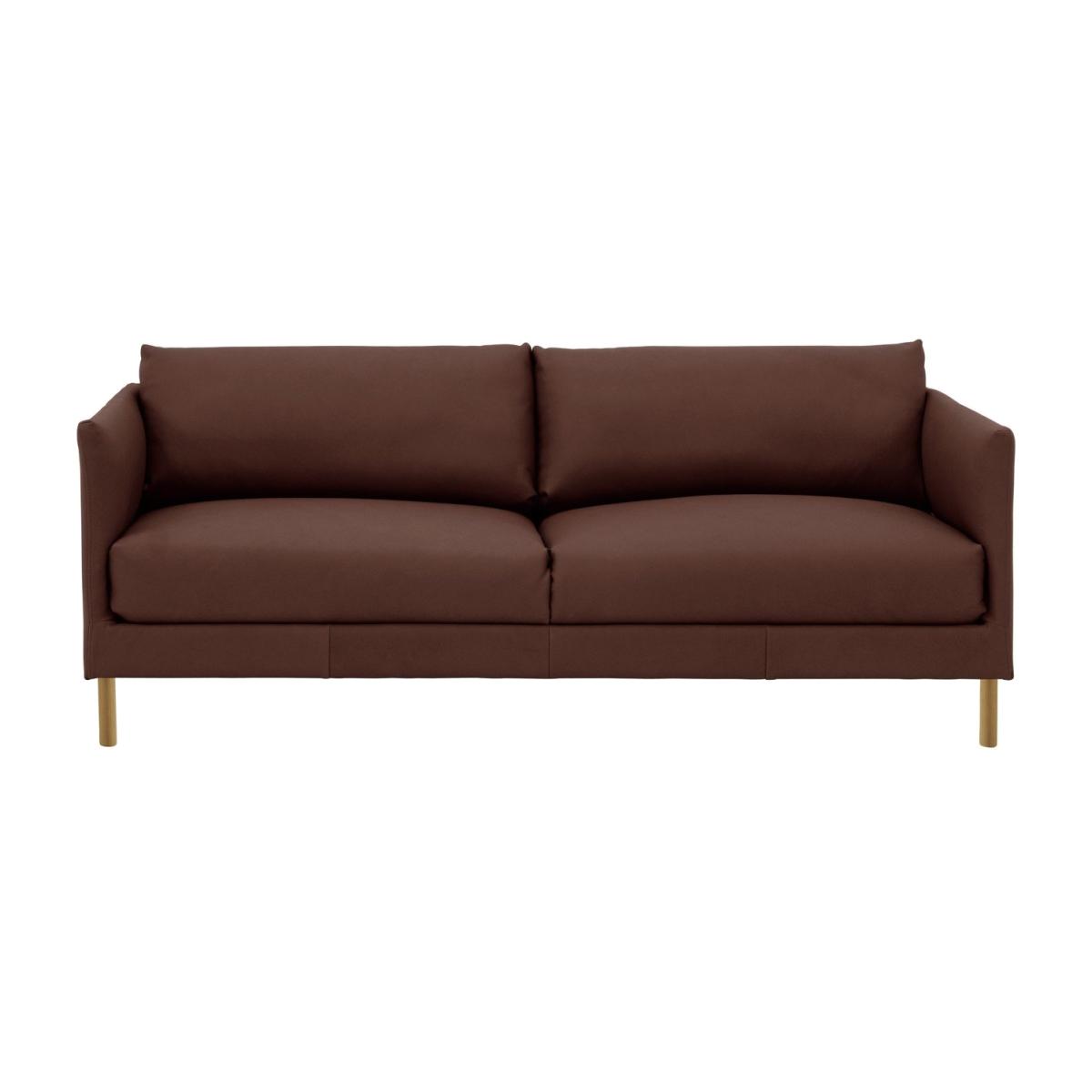 Habitat Hyde 3 Seater Leather Sofa - brown – image 1