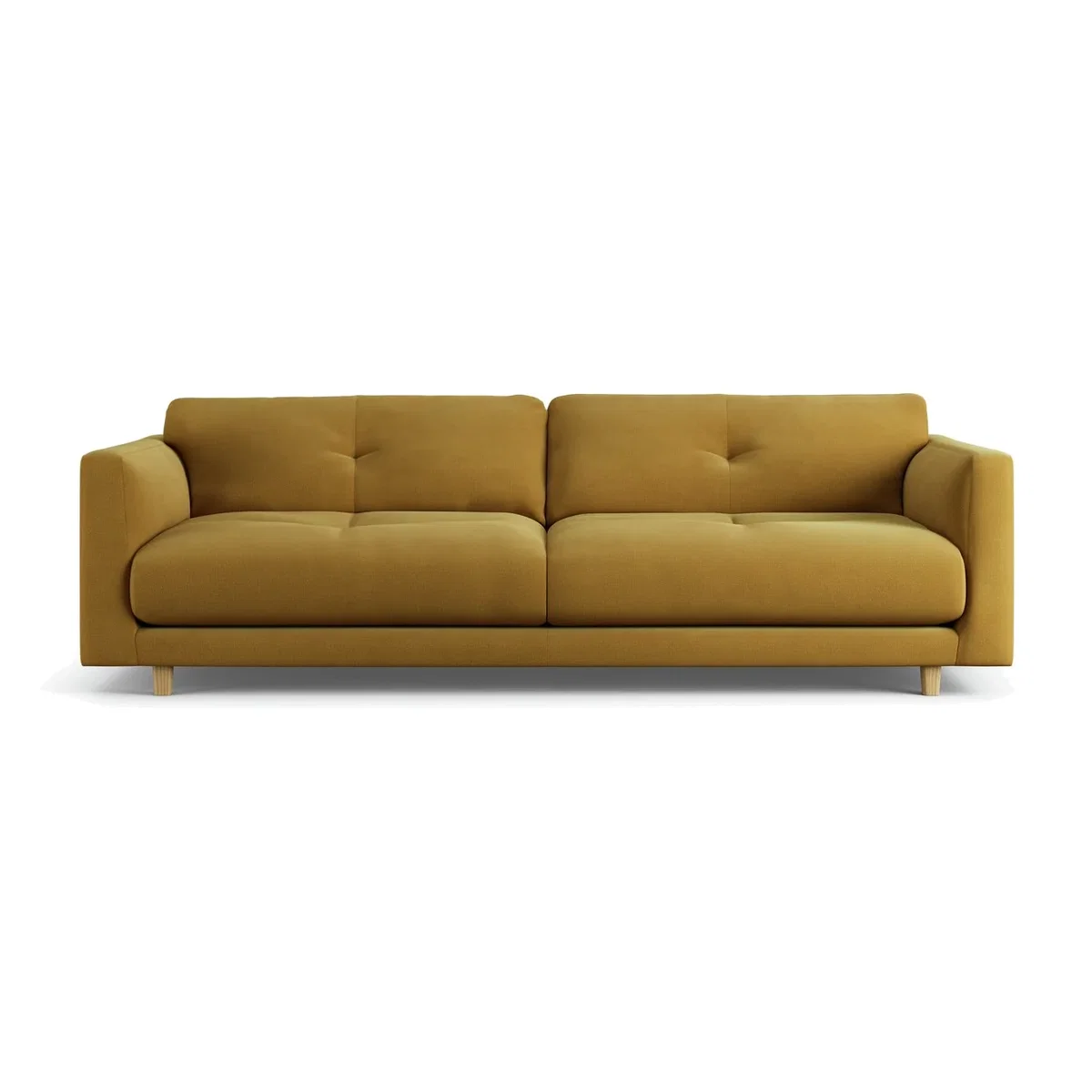 Habitat Emely Fabric 4 Seater Sofa - Gold - Ash Leg – image 1