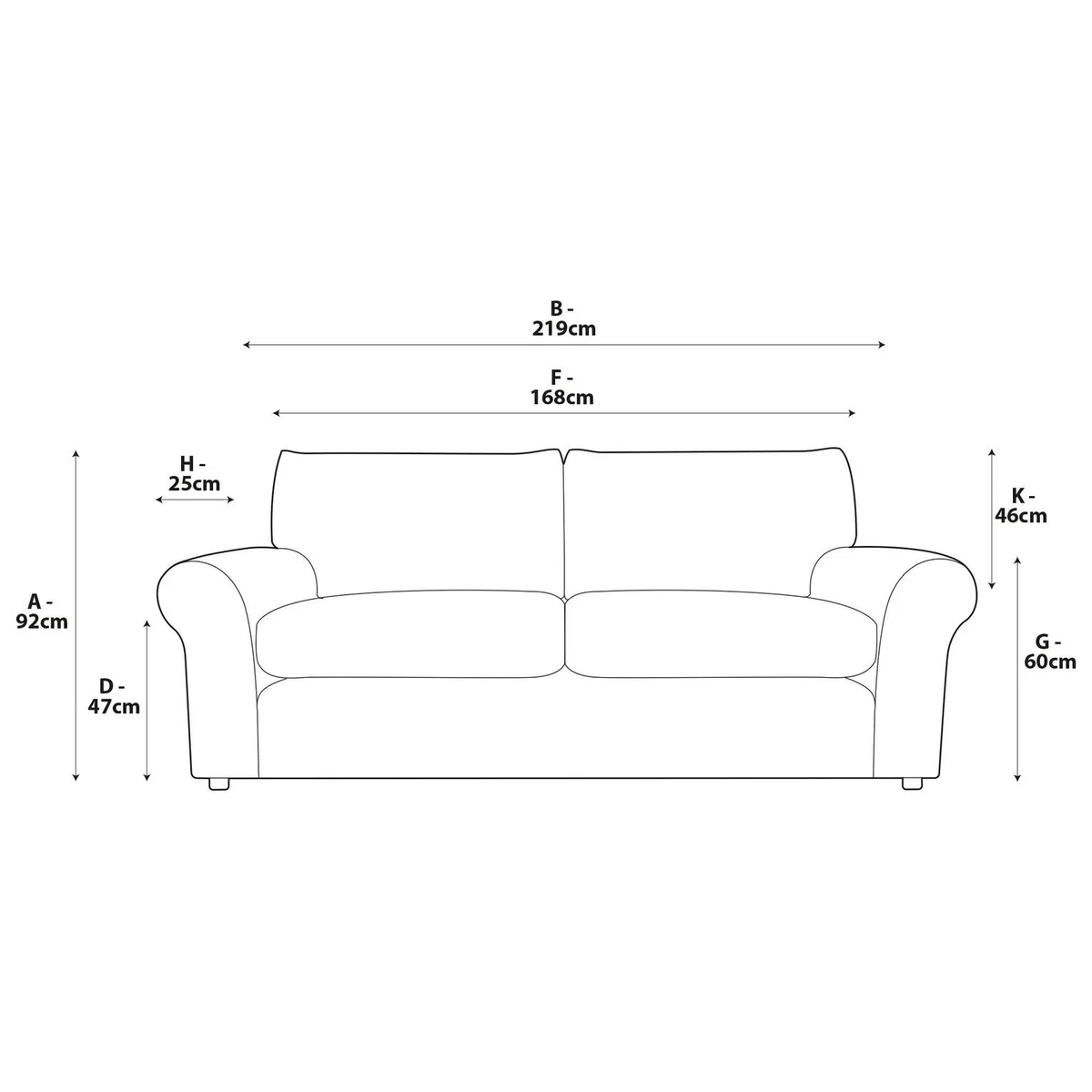 Habitat Molton Fabric 4 Seater Sofa - Gold – image 7
