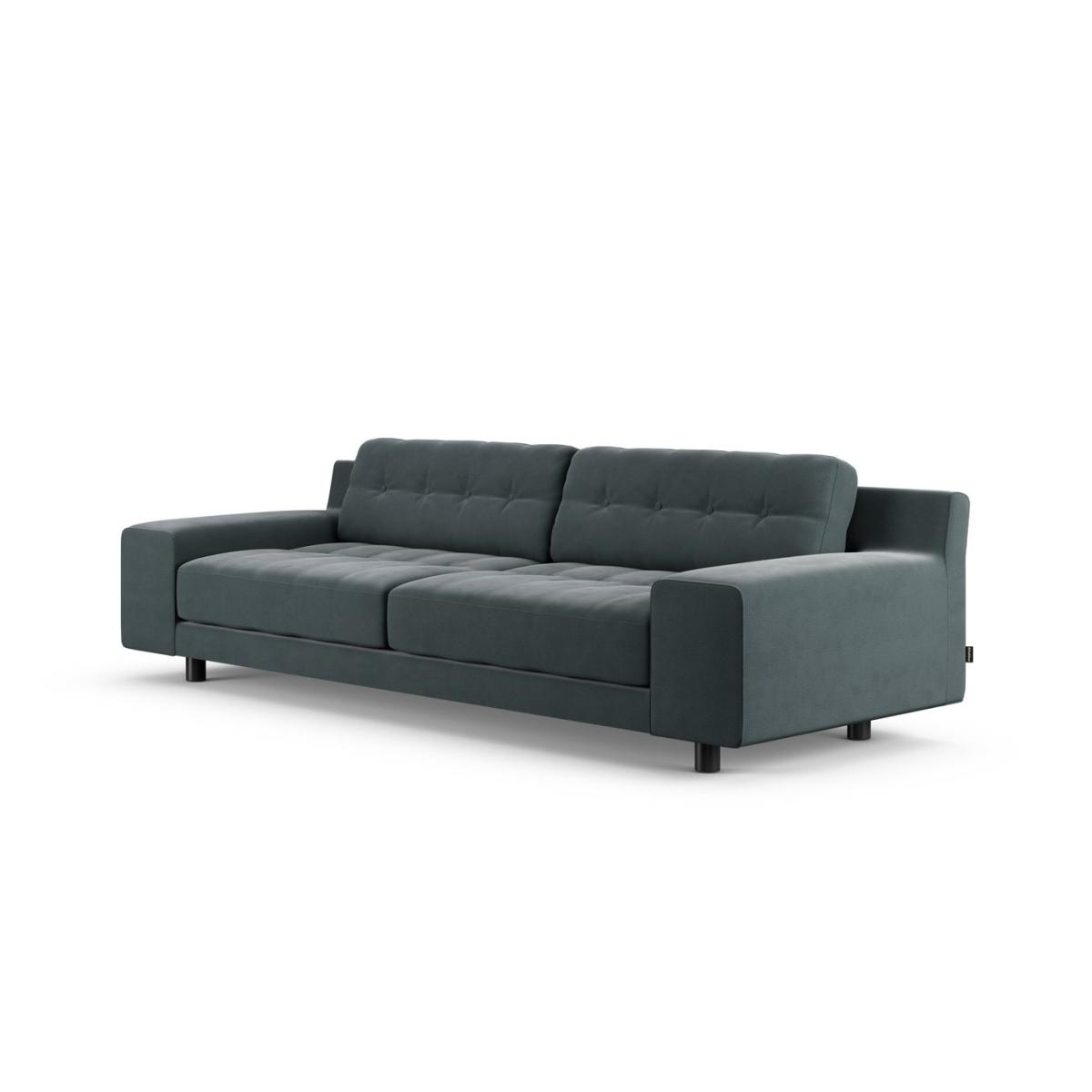 Habitat Hendricks Fabric 4 Seater Sofa - Charcoal- Black Leg – image 3