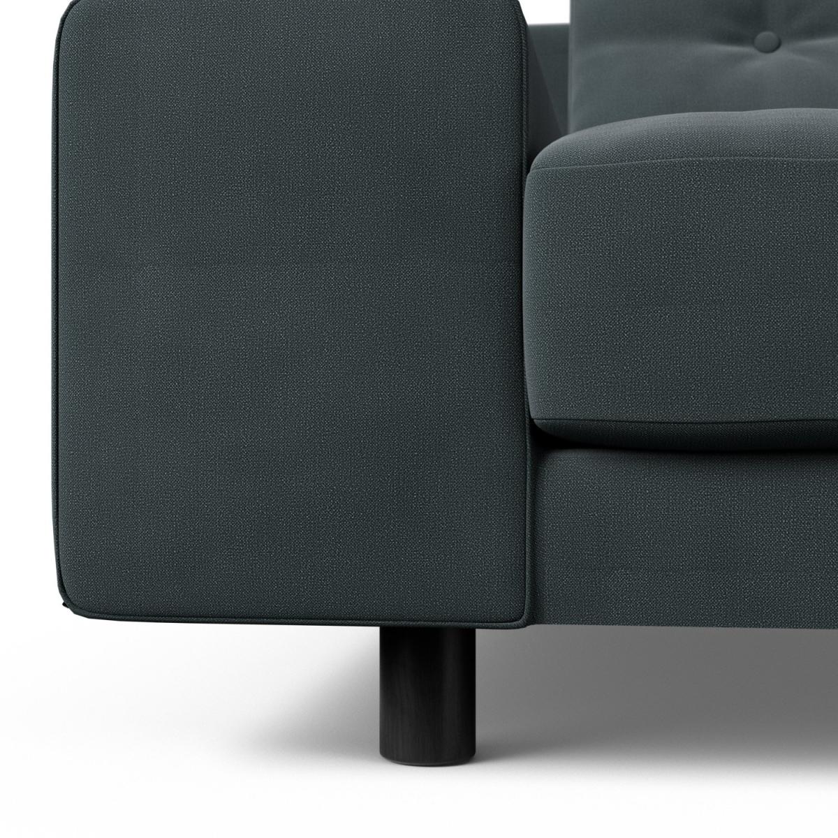 Habitat Hendricks Fabric 4 Seater Sofa - Charcoal- Black Leg – image 5