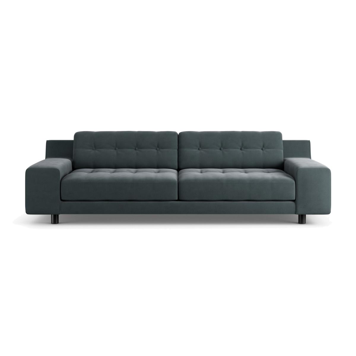 Habitat Hendricks Fabric 4 Seater Sofa - Charcoal- Black Leg – image 1