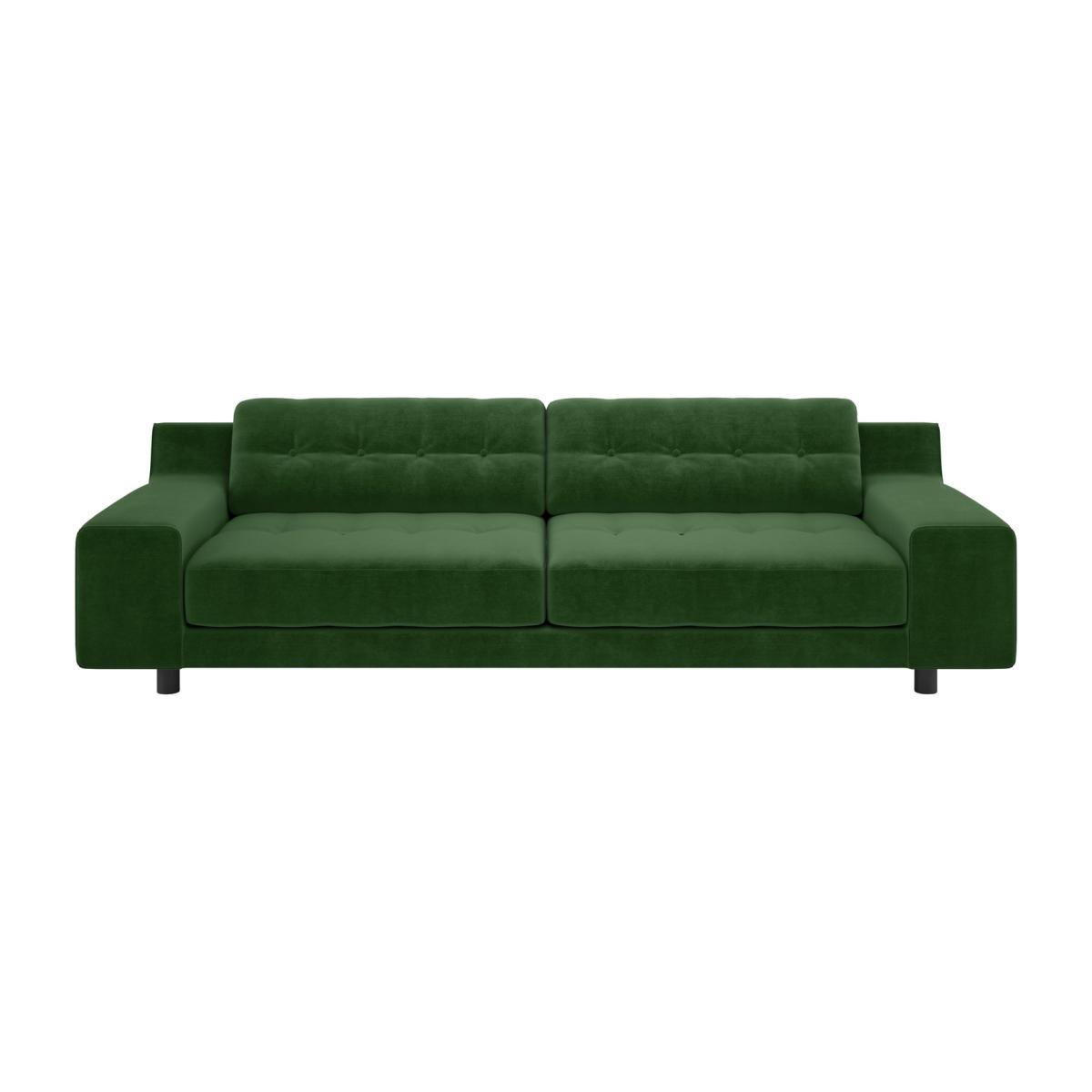 Habitat Hendricks 4 Seater Velvet Sofa - Moss Green