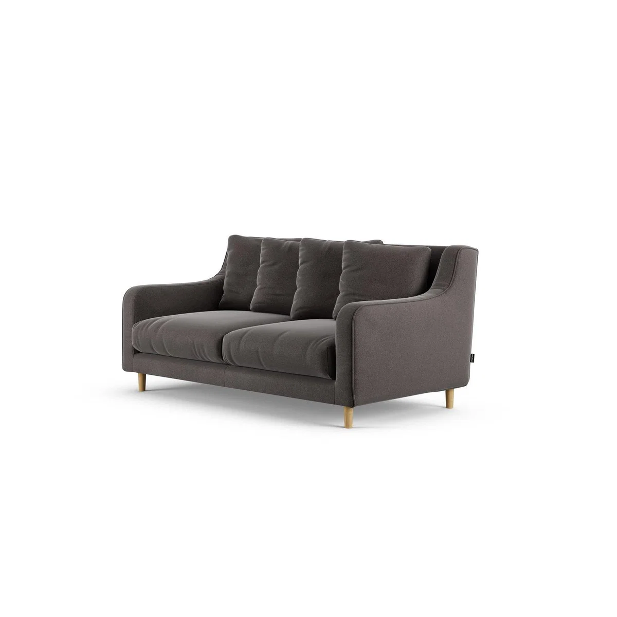 Habitat Swift Velvet 2 Seater Sofa - Grey - Ash Leg – image 3