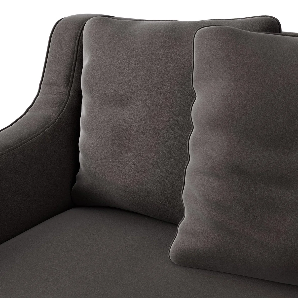Habitat Swift Velvet 2 Seater Sofa - Grey - Ash Leg – image 6