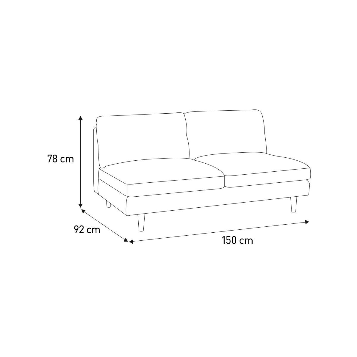 Habitat Teo 2 Seater Velvet Sofa - Green – image 7