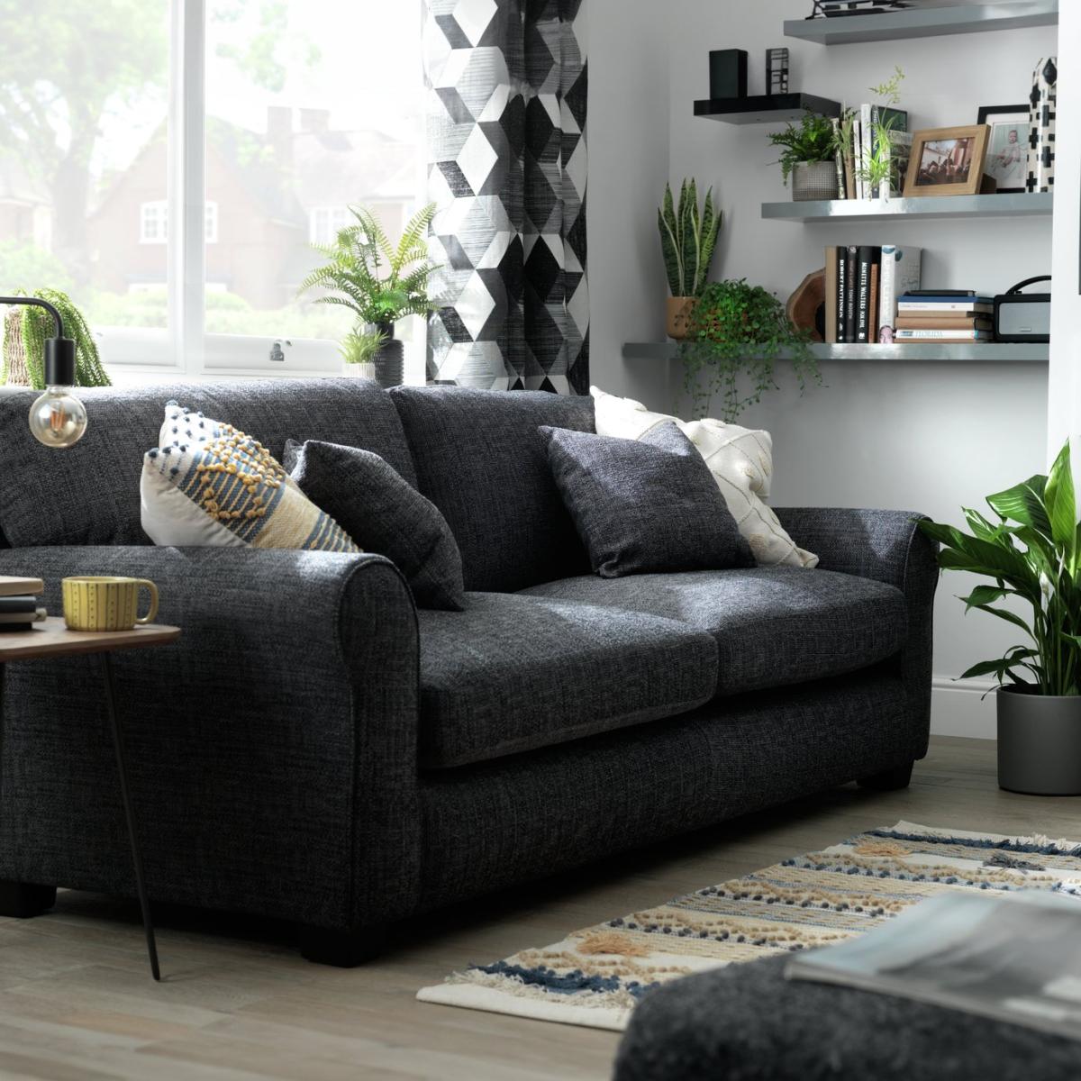 Habitat Lisbon 4 Seater Fabric Sofa - Beige – image 3