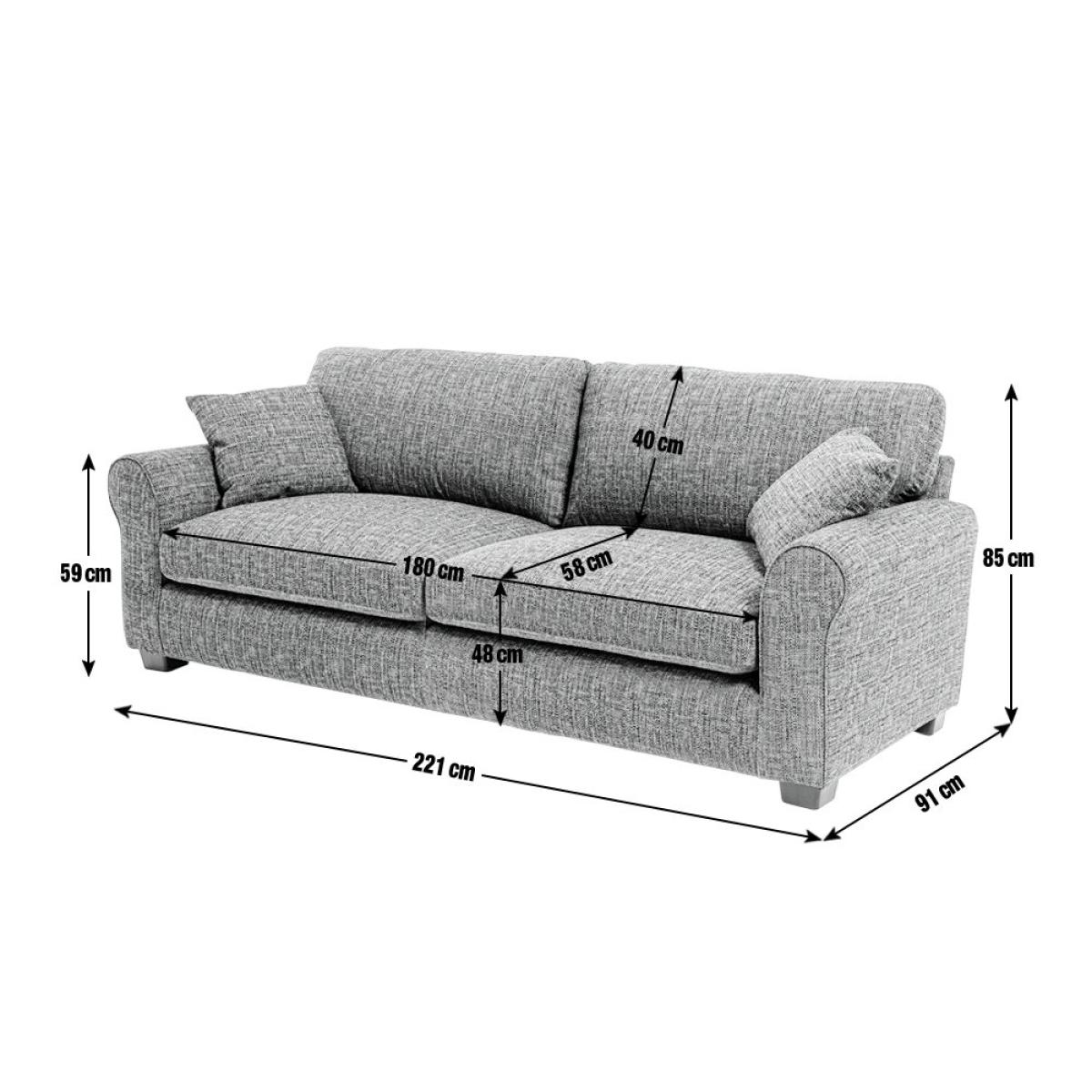 Habitat Lisbon 4 Seater Fabric Sofa - Beige – image 4