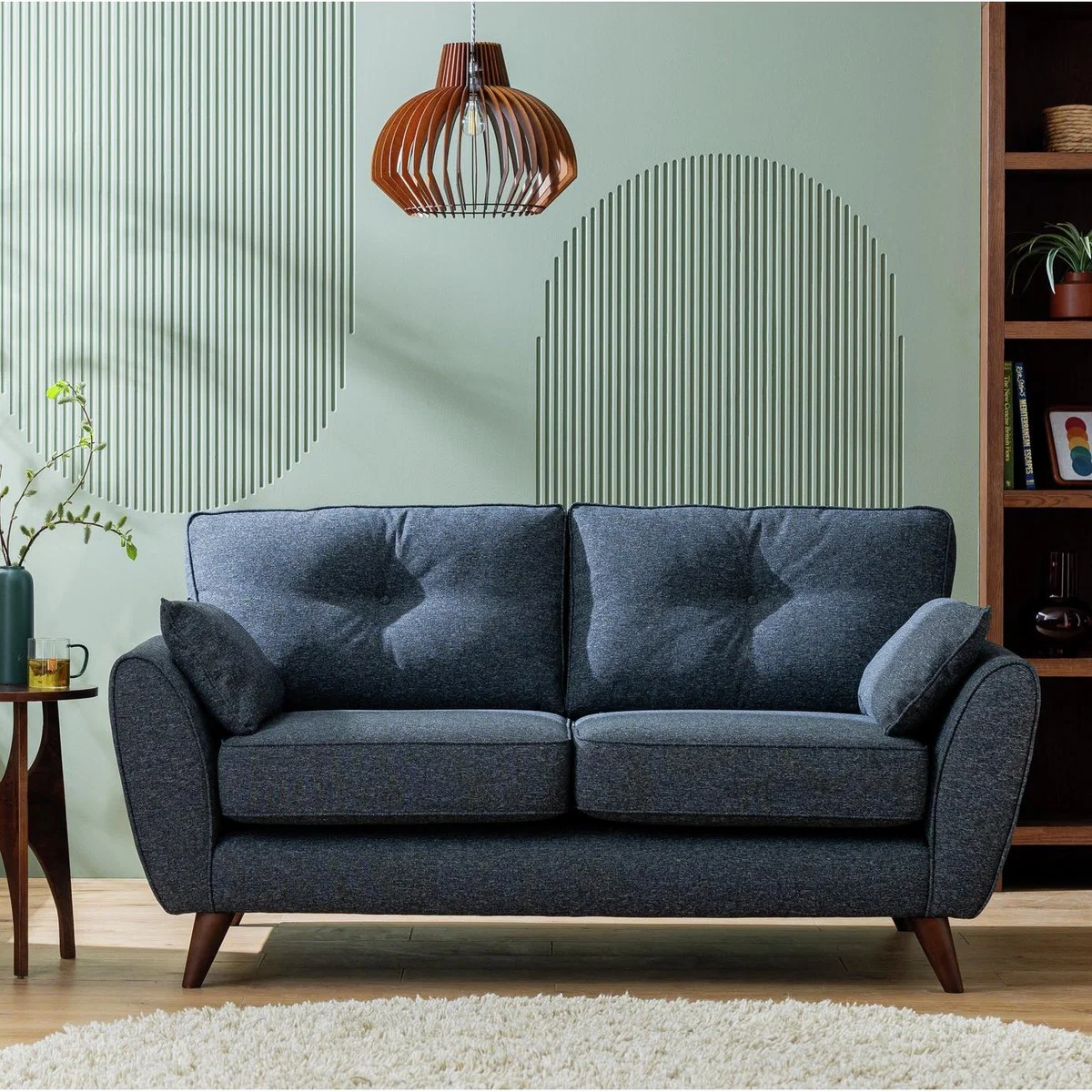 Habitat Iris Fabric 2 Seater Sofa - Charcoal – image 3