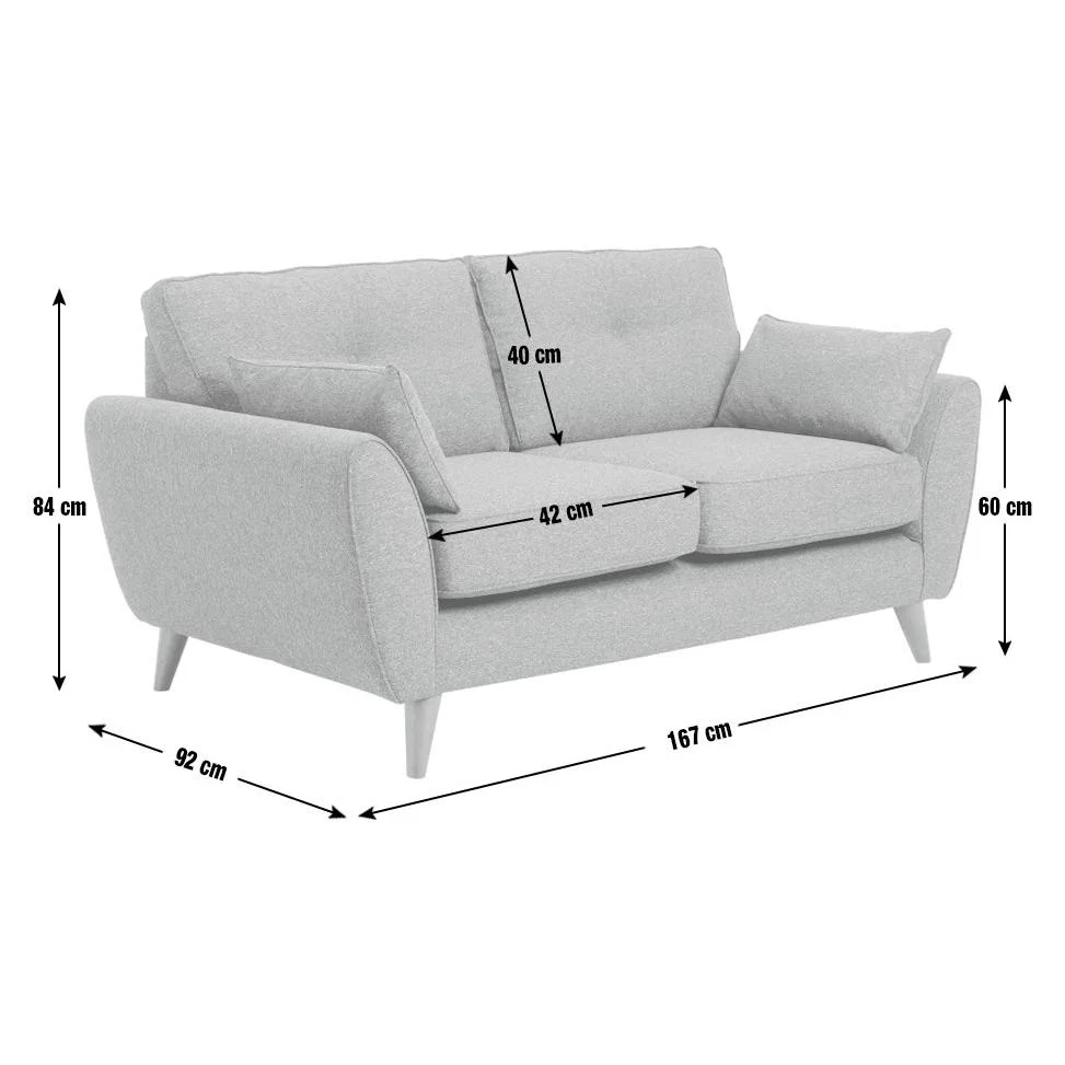 Habitat Iris Fabric 2 Seater Sofa - Charcoal – image 4
