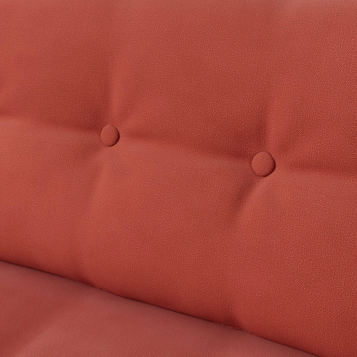 Habitat Hendricks Fabric 3 Seater Sofa - Papaya - Black Leg – image 6
