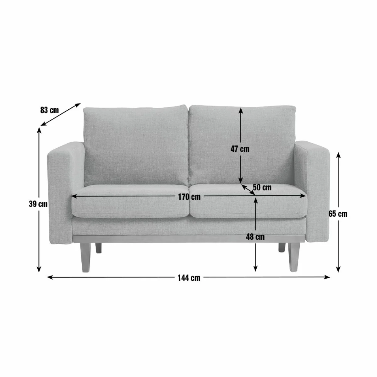 Habitat Della Fabric 2 Seater Sofa - Blue – image 5