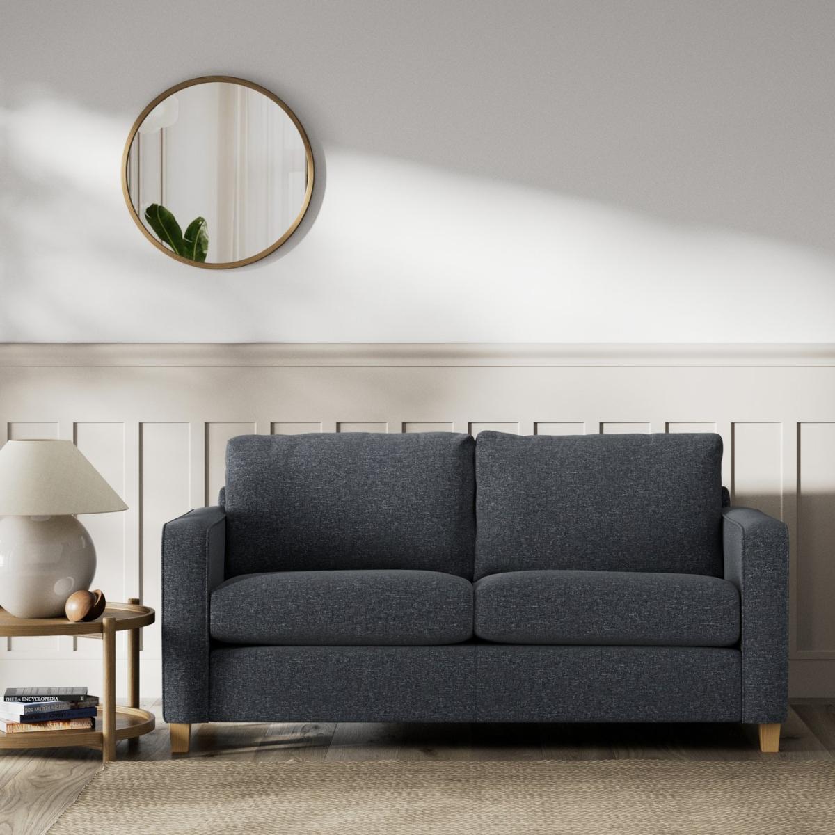 Habitat Flint Fabric 2 Seater Sofa Bed- Charcoal - Ash Leg – image 2