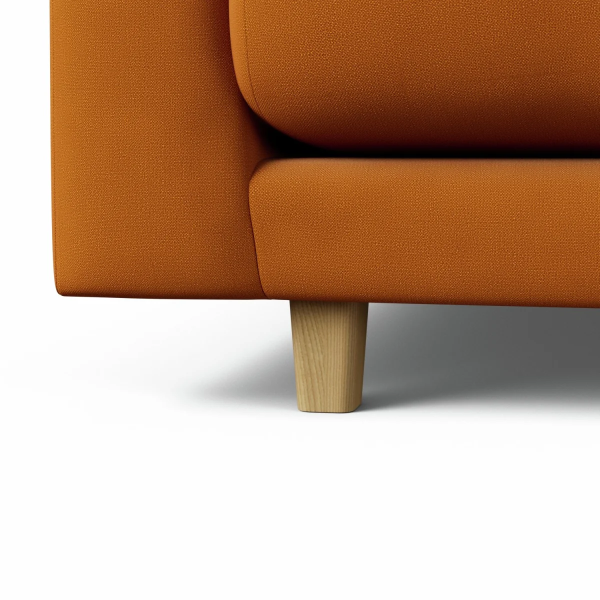 Habitat Emely Fabric 4 Seater Sofa - Orange - Ash Leg – image 5