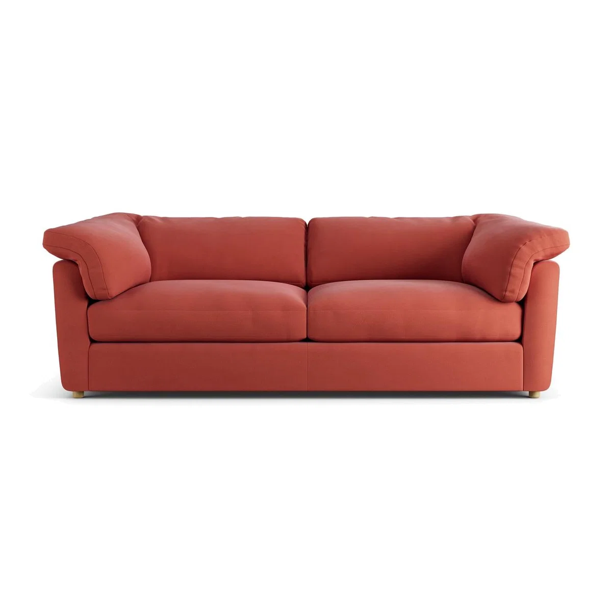 Habitat Wynn Fabric 4 Seater Sofa - Papaya - Ash Leg – image 1