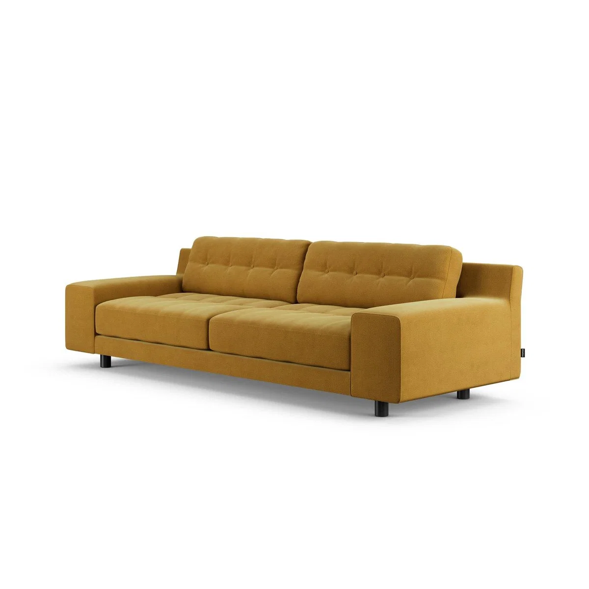 Habitat Hendricks Fabric 4 Seater Sofa - Gold - Black Leg – image 3