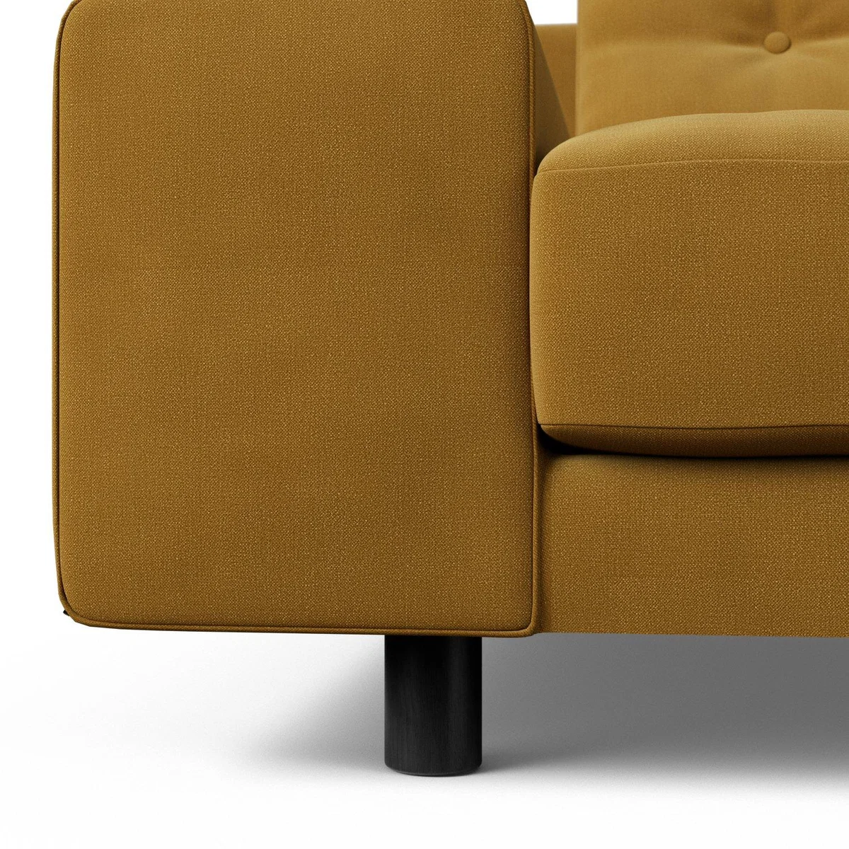 Habitat Hendricks Fabric 4 Seater Sofa - Gold - Black Leg – image 5