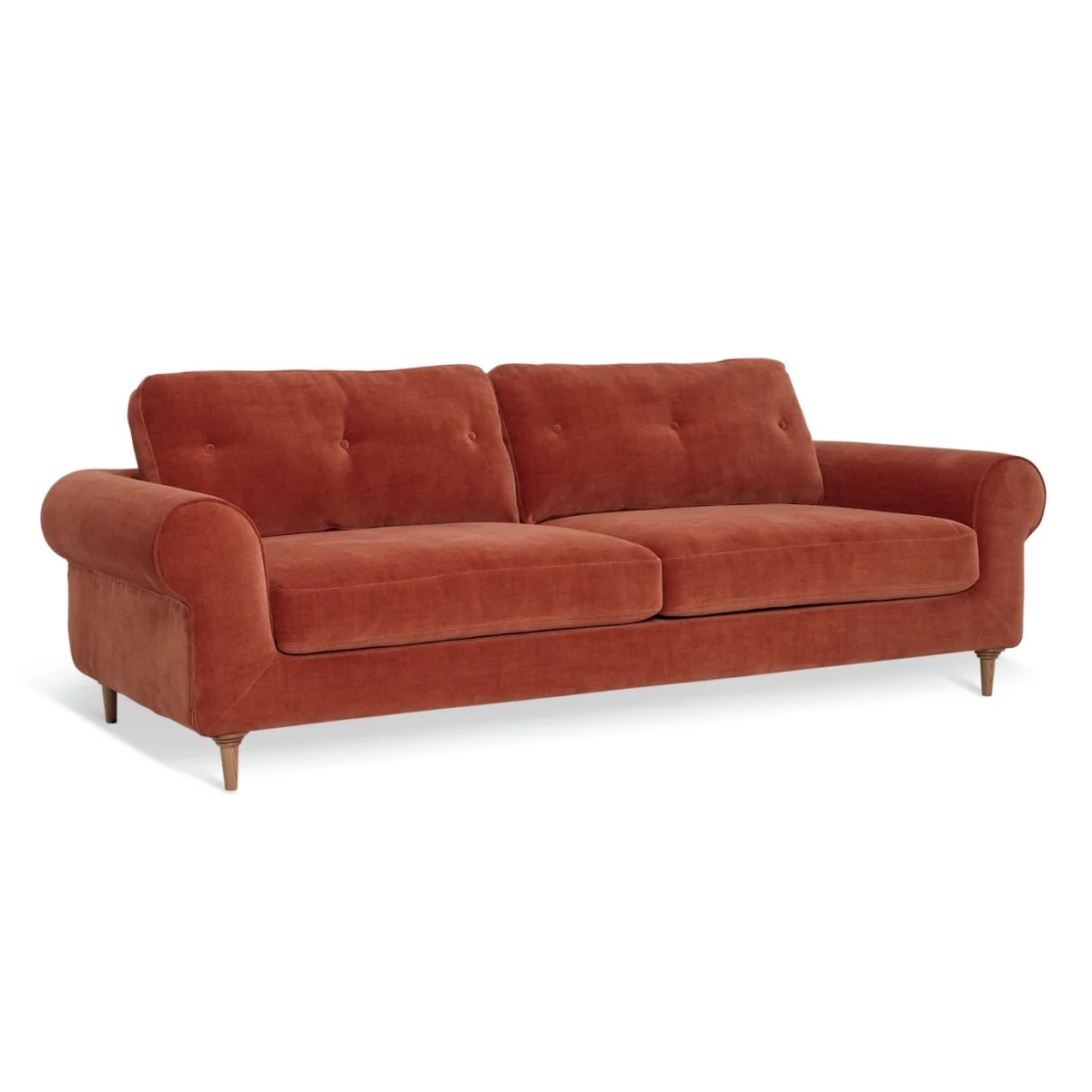 Habitat Chester Fabric 3 Seater Sofa - Rust – image 4