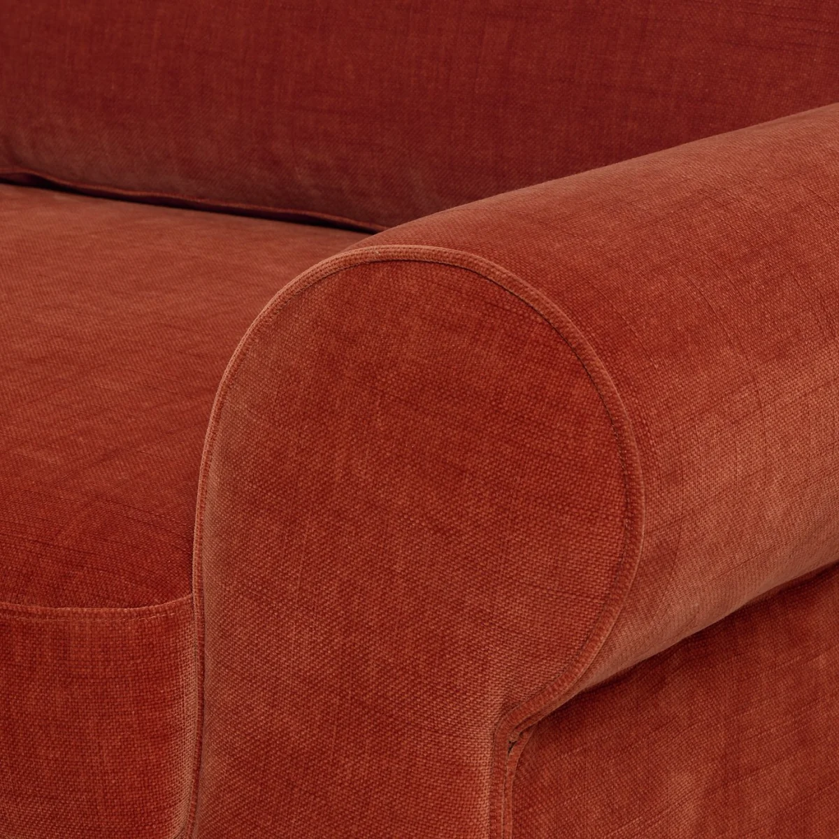 Habitat Chester Fabric 3 Seater Sofa - Rust – image 8