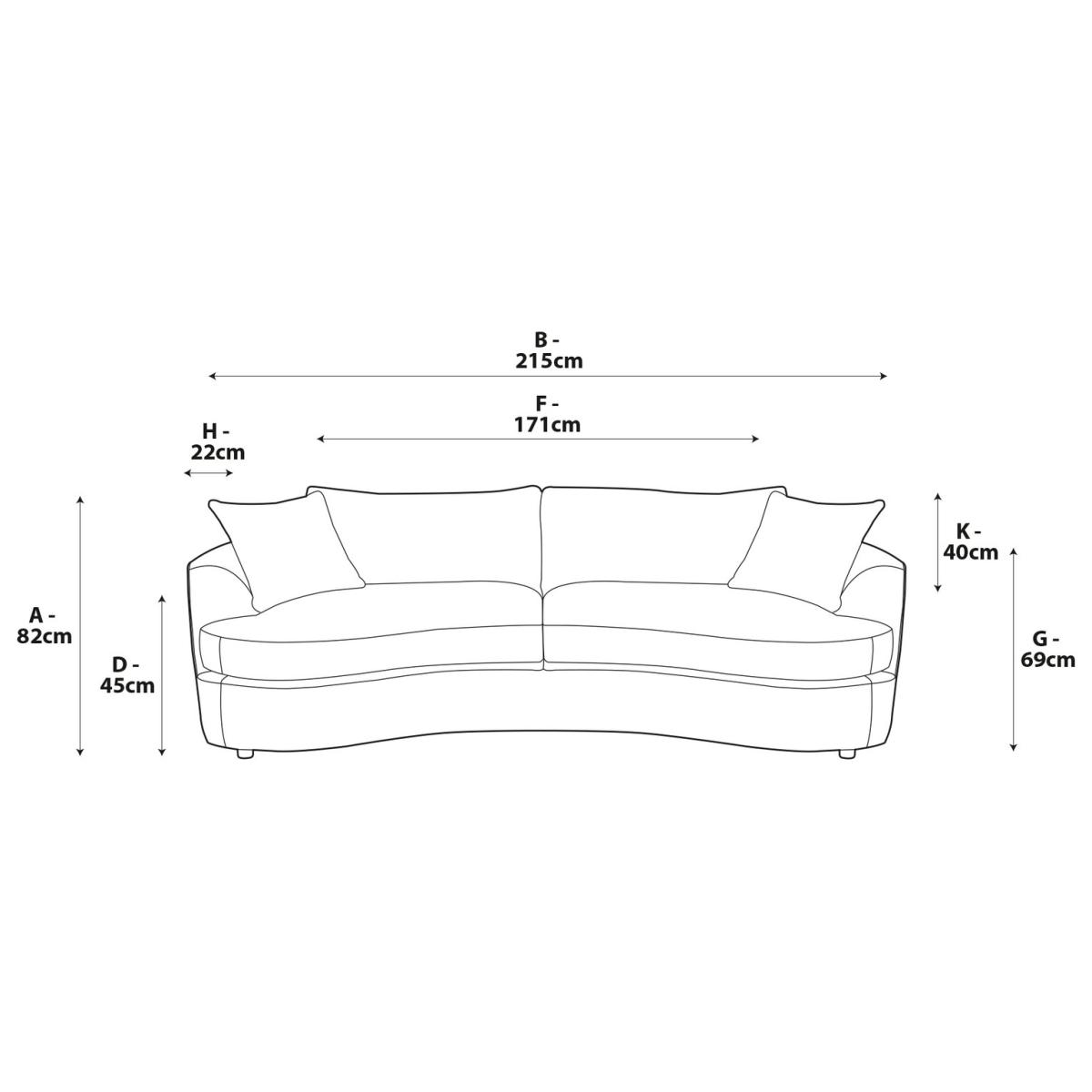 Habitat Sacha Fabric 3 Seater Sofa - Natural - Ash Leg – image 7