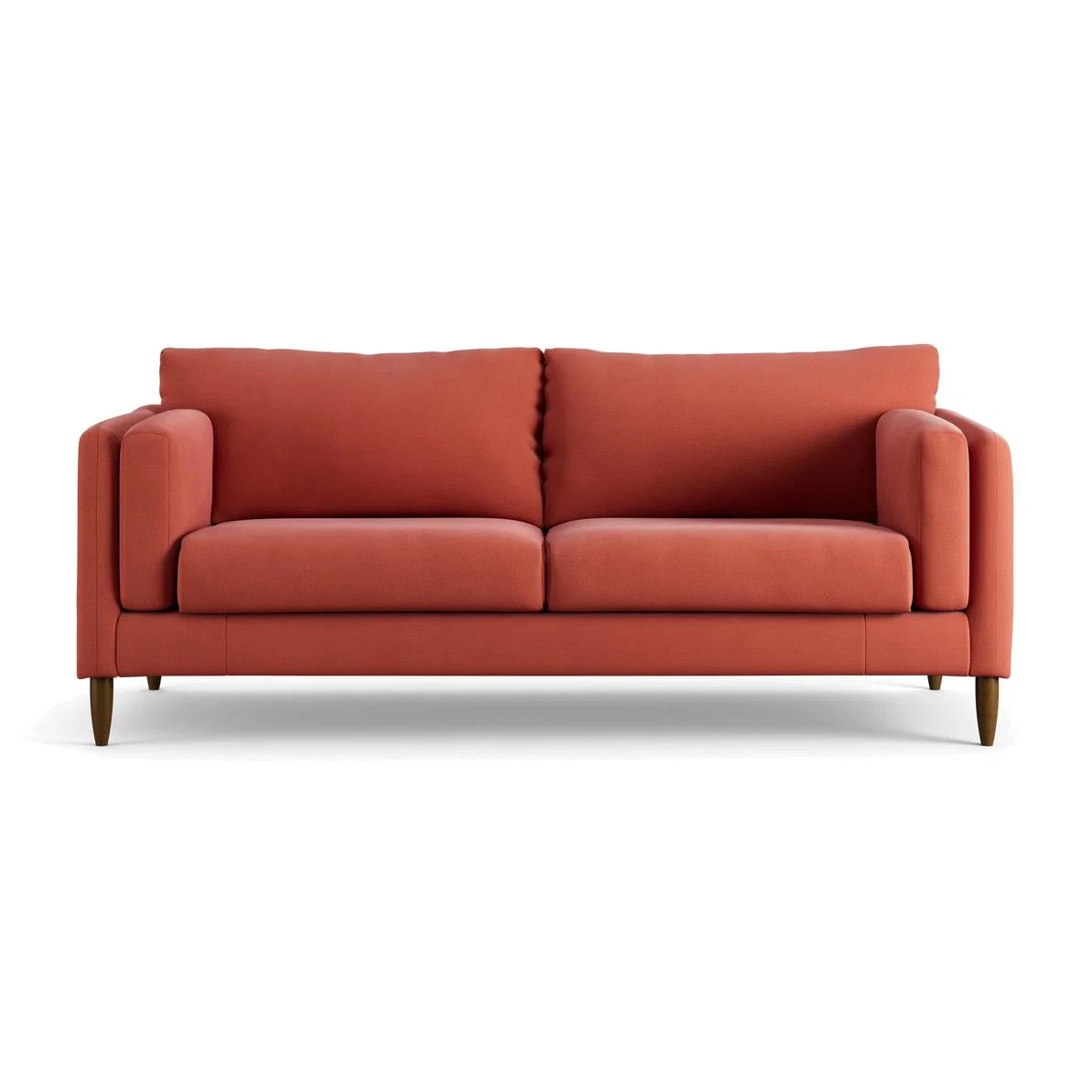 Habitat Newington Fabric 3 Seater Sofa - Papaya - Dark Leg – image 1