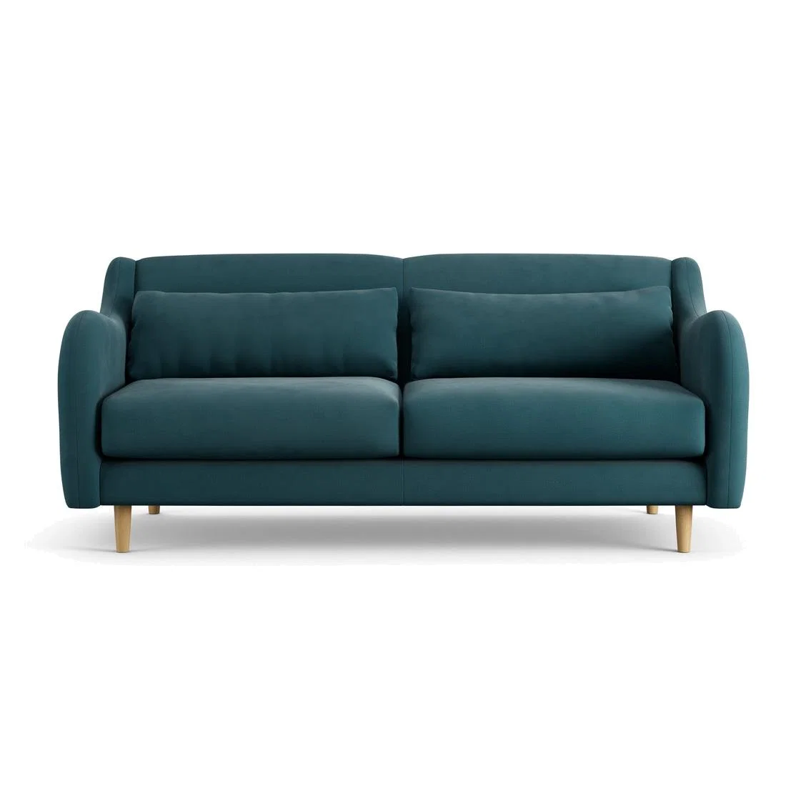 Habitat Turnmill Fabric 2 Seater Sofa - Teal - Ash Leg – image 1