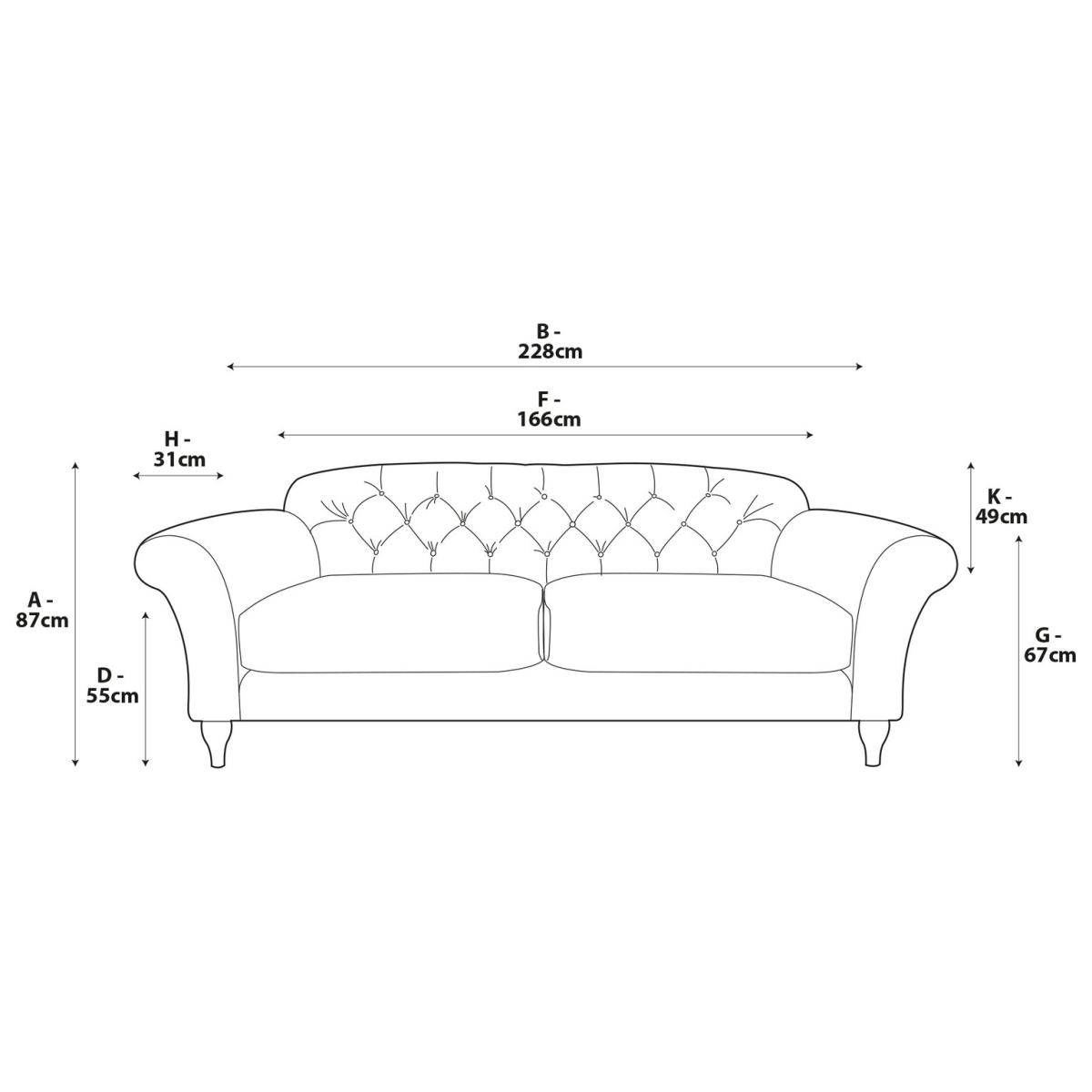 Habitat Brooker Velvet 4 Seater Sofa - Grey - Ash Leg – image 7