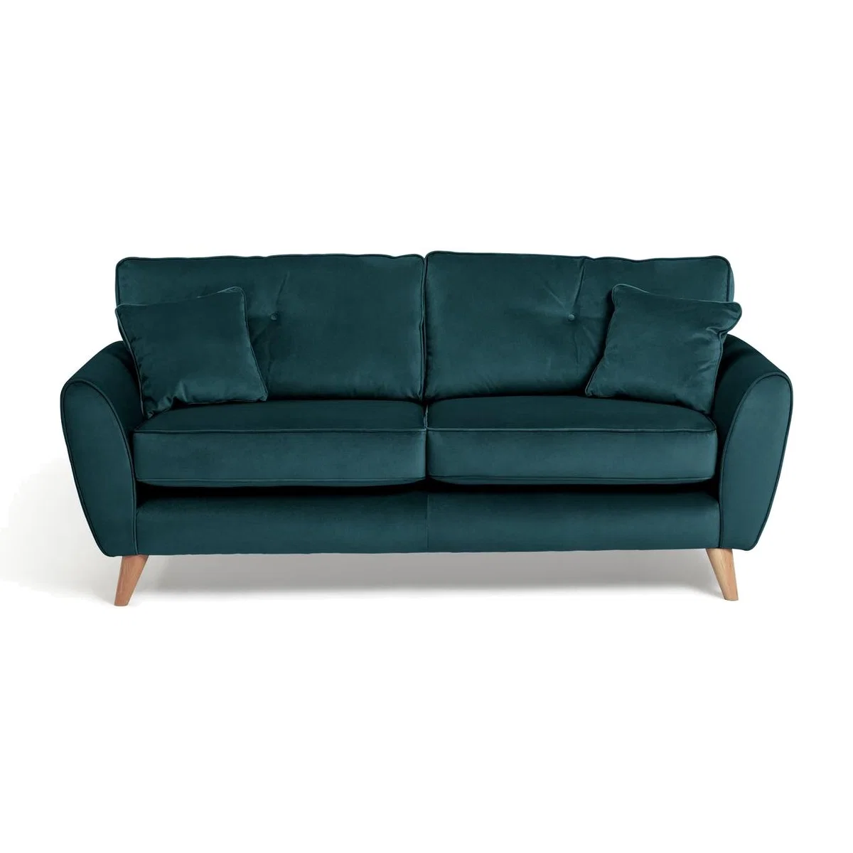 Habitat Isla 2 Seater Velvet Sofa - Teal