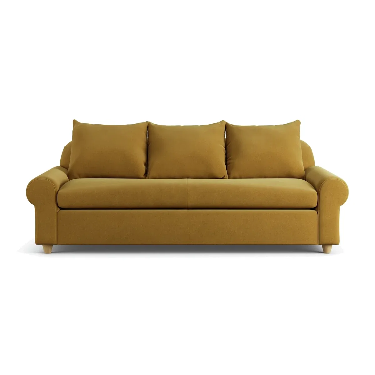 Habitat Whitby Fabric 4 Seater Sofa - Gold - Ash Leg – image 1