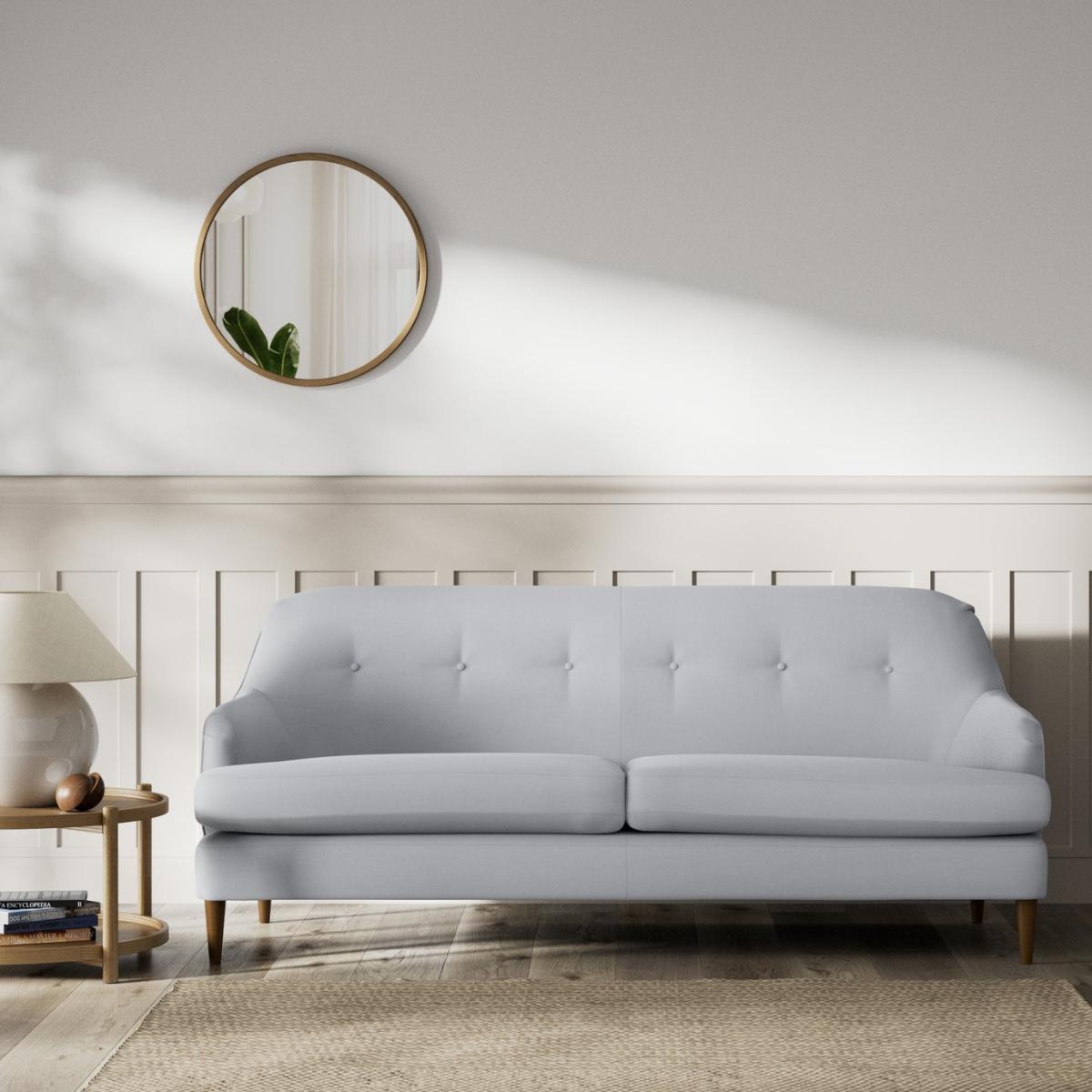 Habitat Frome Fabric 3 Seater Sofa - Grey - Dark Leg – image 2