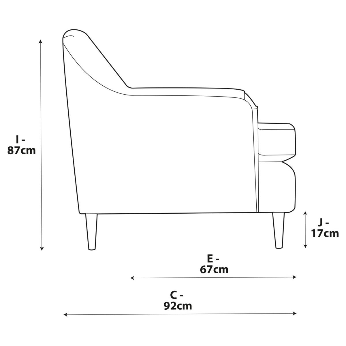 Habitat Frome Fabric 3 Seater Sofa - Grey - Dark Leg – image 8