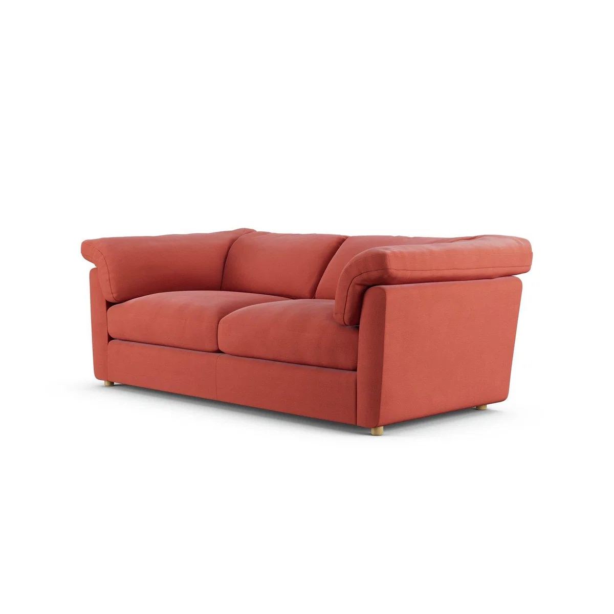 Habitat Wynn Fabric 3 Seater Sofa - Papaya - Ash Leg – image 3