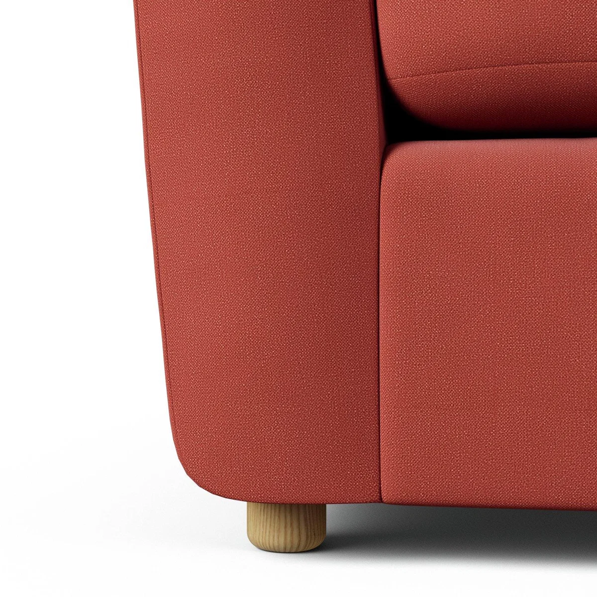 Habitat Wynn Fabric 3 Seater Sofa - Papaya - Ash Leg – image 5