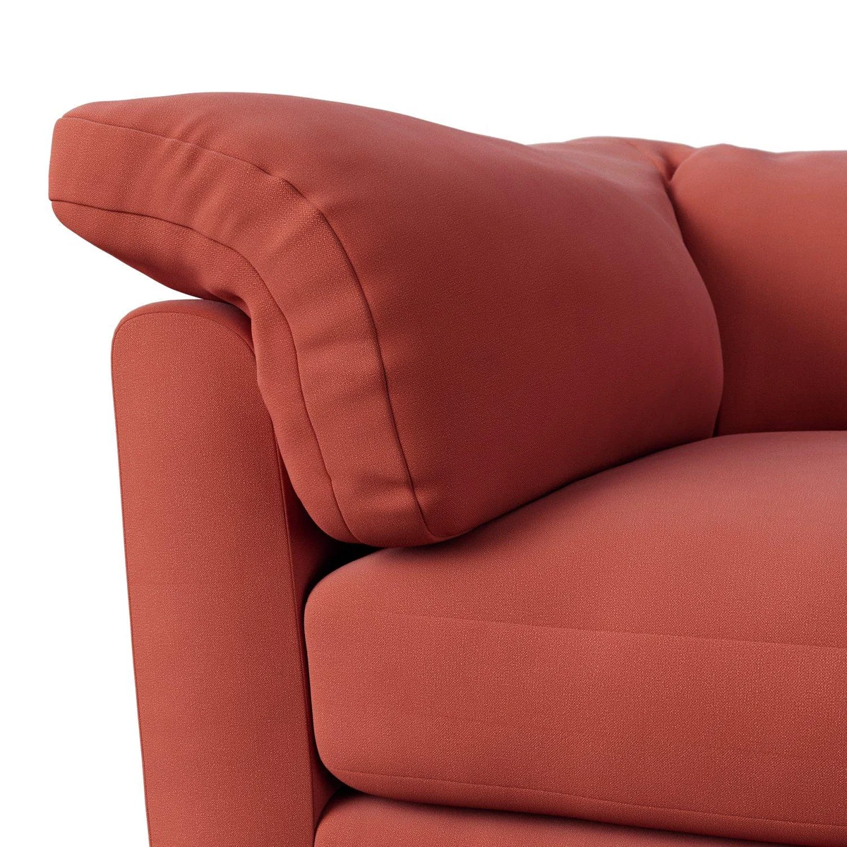 Habitat Wynn Fabric 3 Seater Sofa - Papaya - Ash Leg – image 6