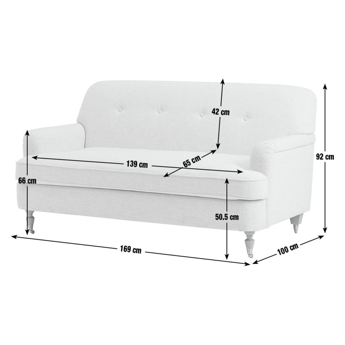Habitat x Morris & Co. Merton Fabric 2 Seater Sofa - Cream – image 4