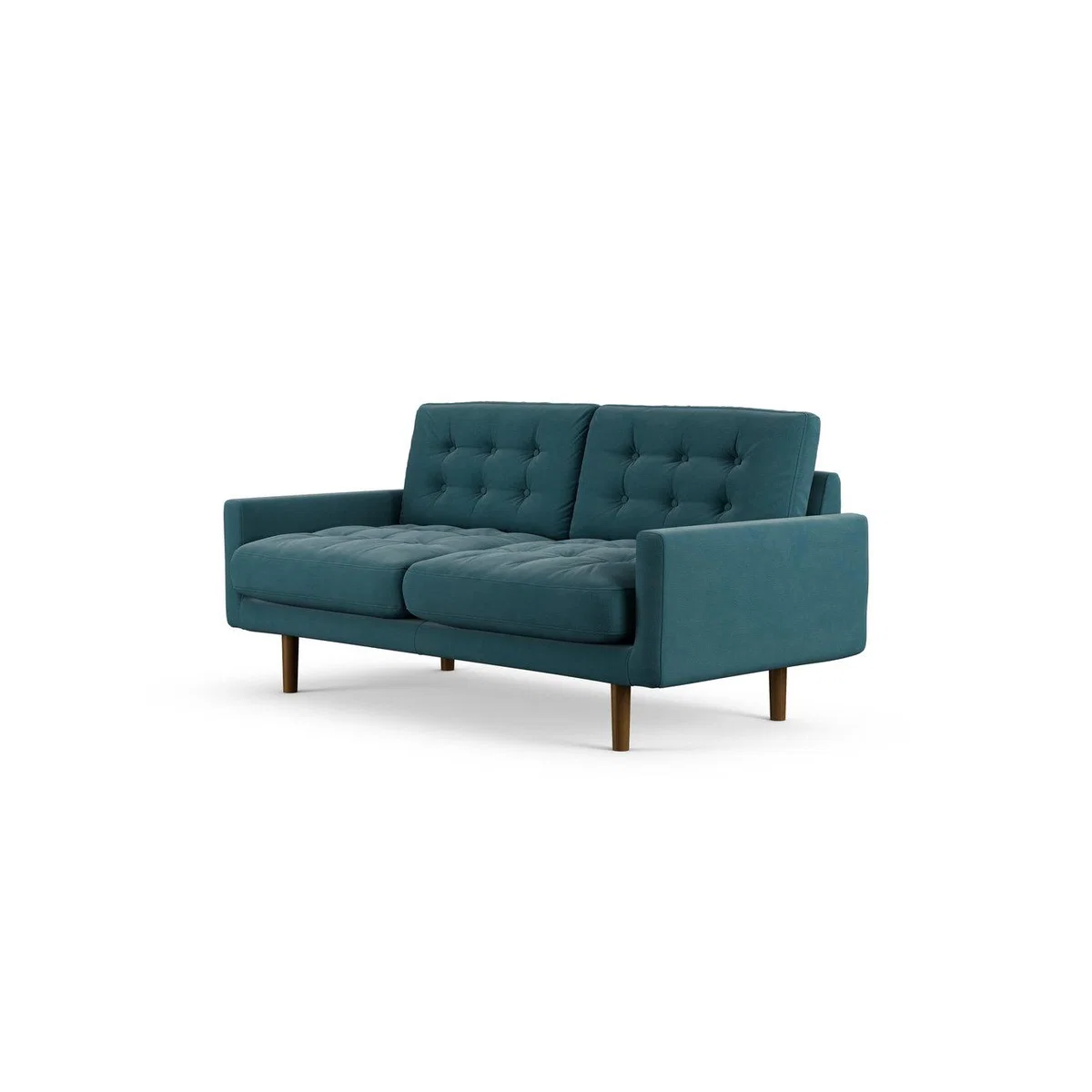 Habitat Fenner Fabric 2 Seater Sofa - Teal - Dark Leg – image 3