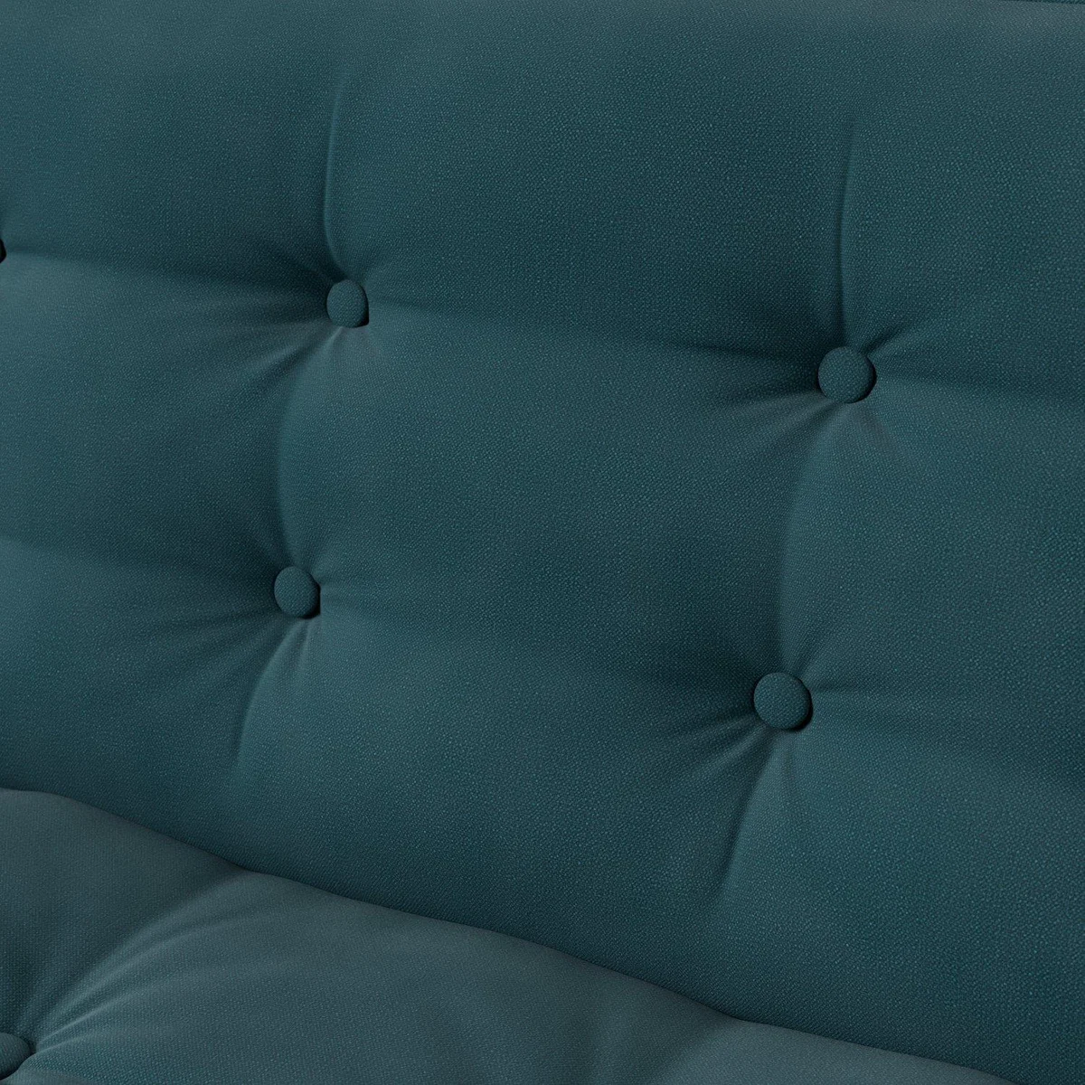 Habitat Fenner Fabric 2 Seater Sofa - Teal - Dark Leg – image 6