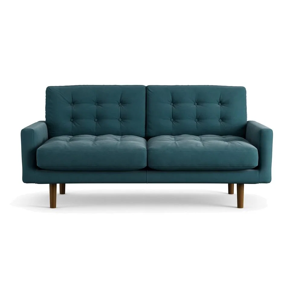 Habitat Fenner Fabric 2 Seater Sofa - Teal - Dark Leg – image 1